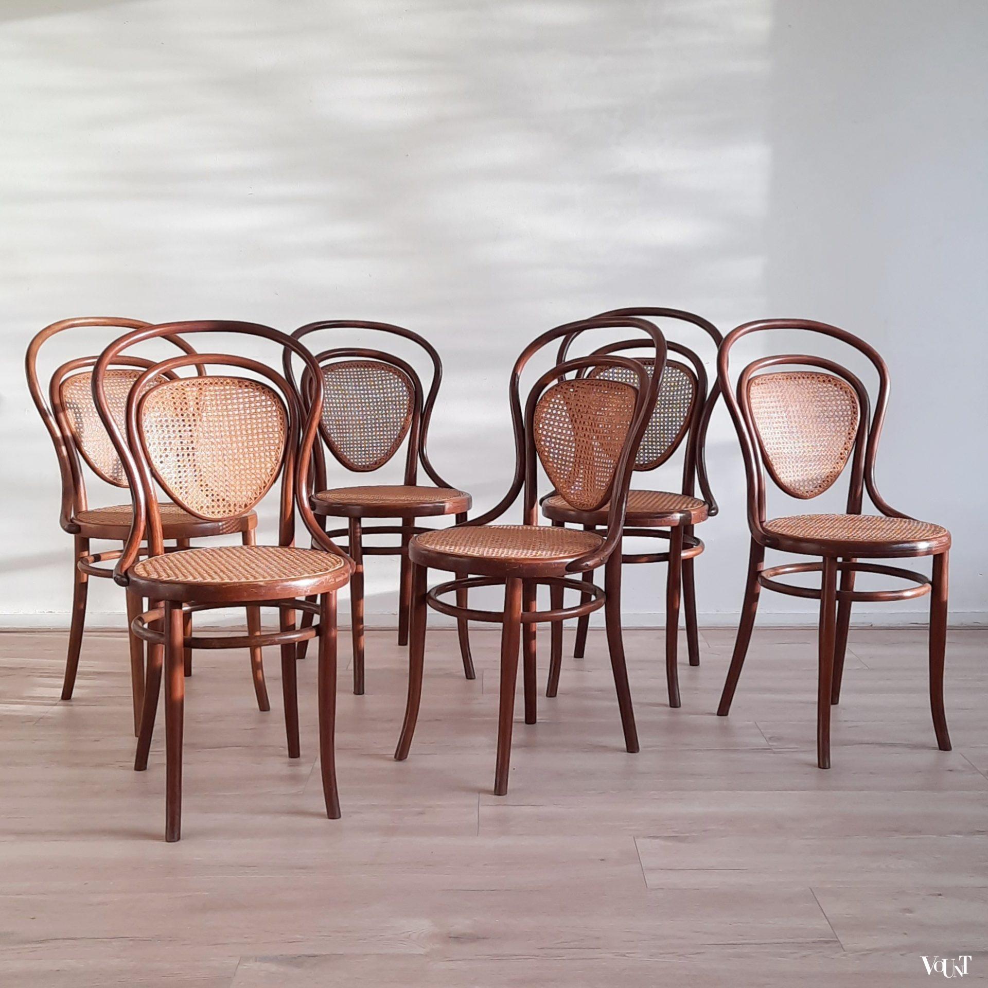 Set van 6 nr. 41 stoelen, Jakob & Josef Kohn, rond 1900