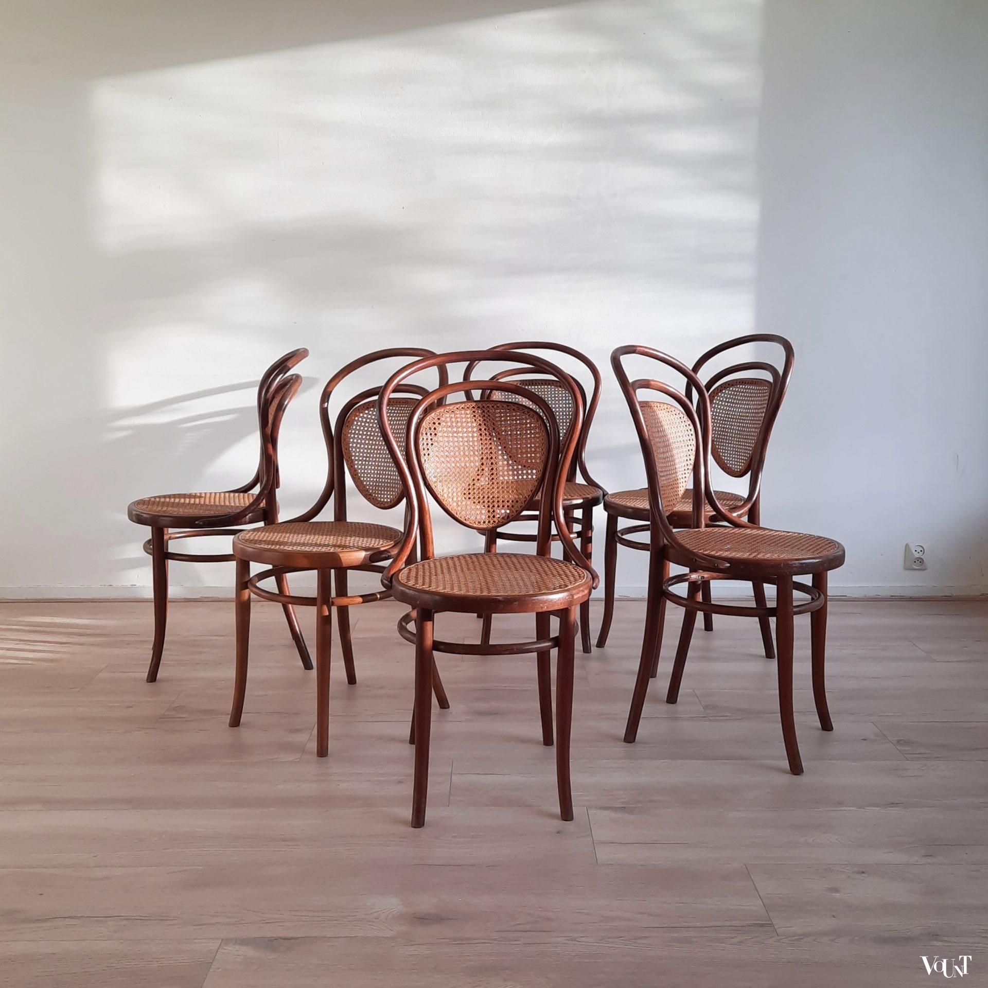 Set van 6 nr. 41 stoelen, Jakob & Josef Kohn, rond 1900
