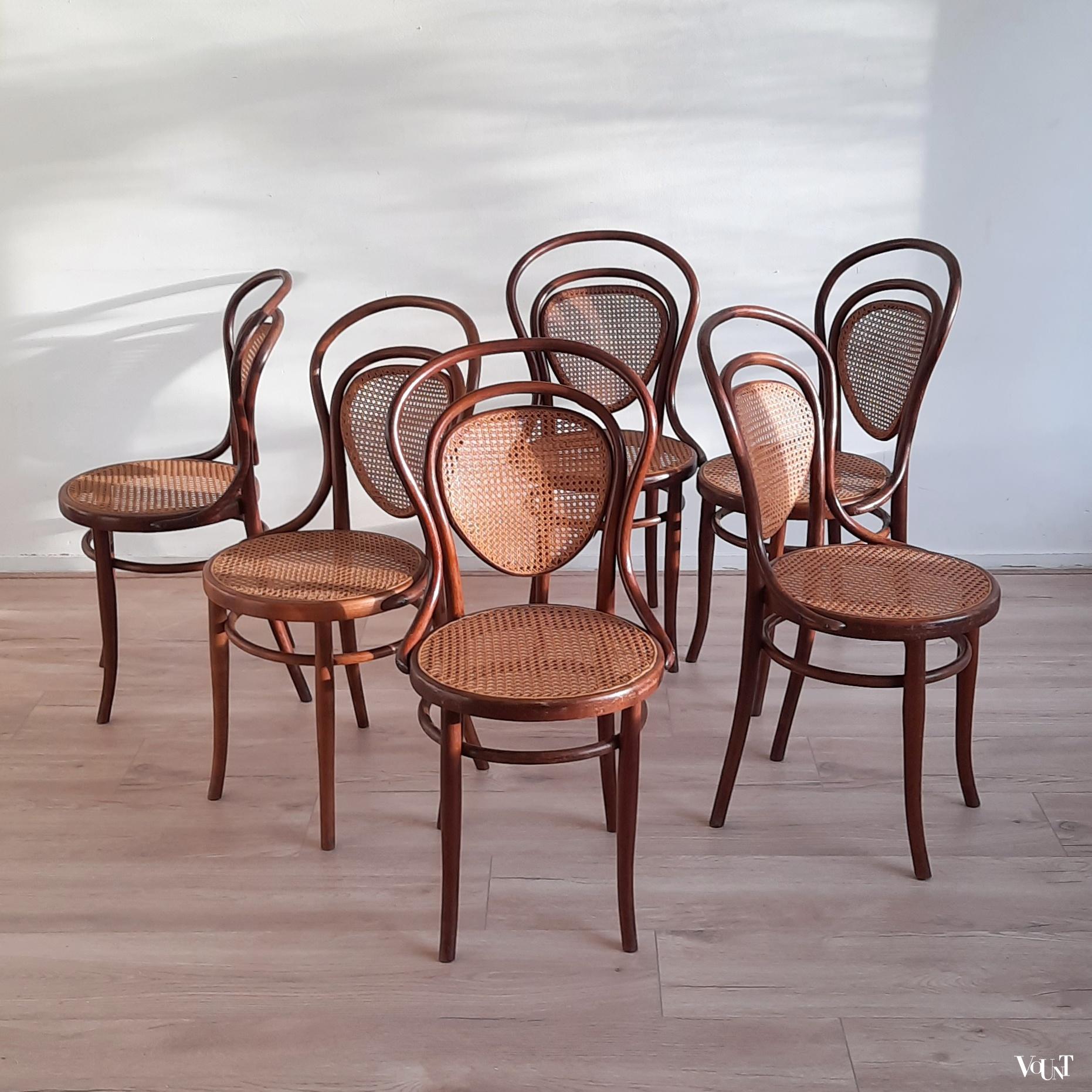 Set van 6 nr. 41 stoelen, Jakob & Josef Kohn, rond 1900