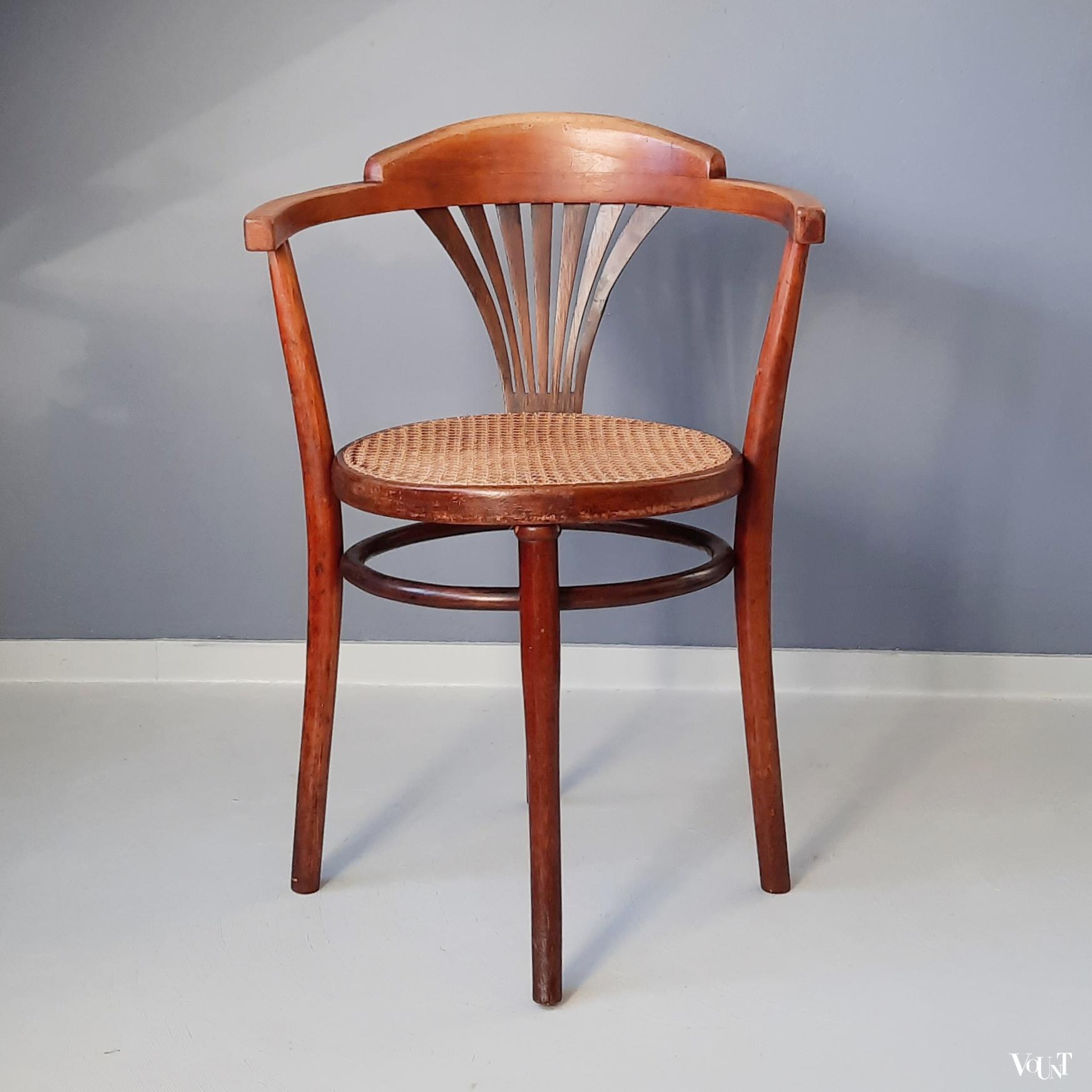 Antiek Thonet bureaustoeltje, rond 1900