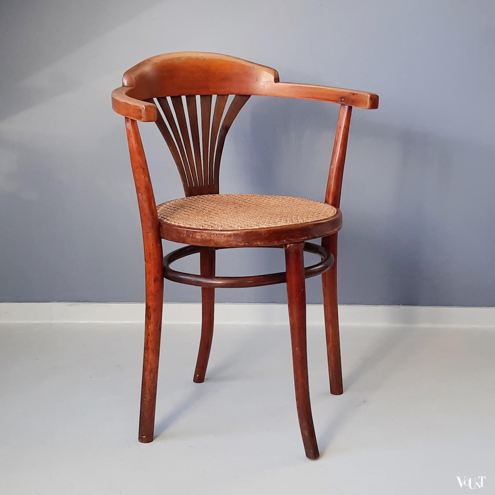 Antiek Thonet bureaustoeltje, rond 1900