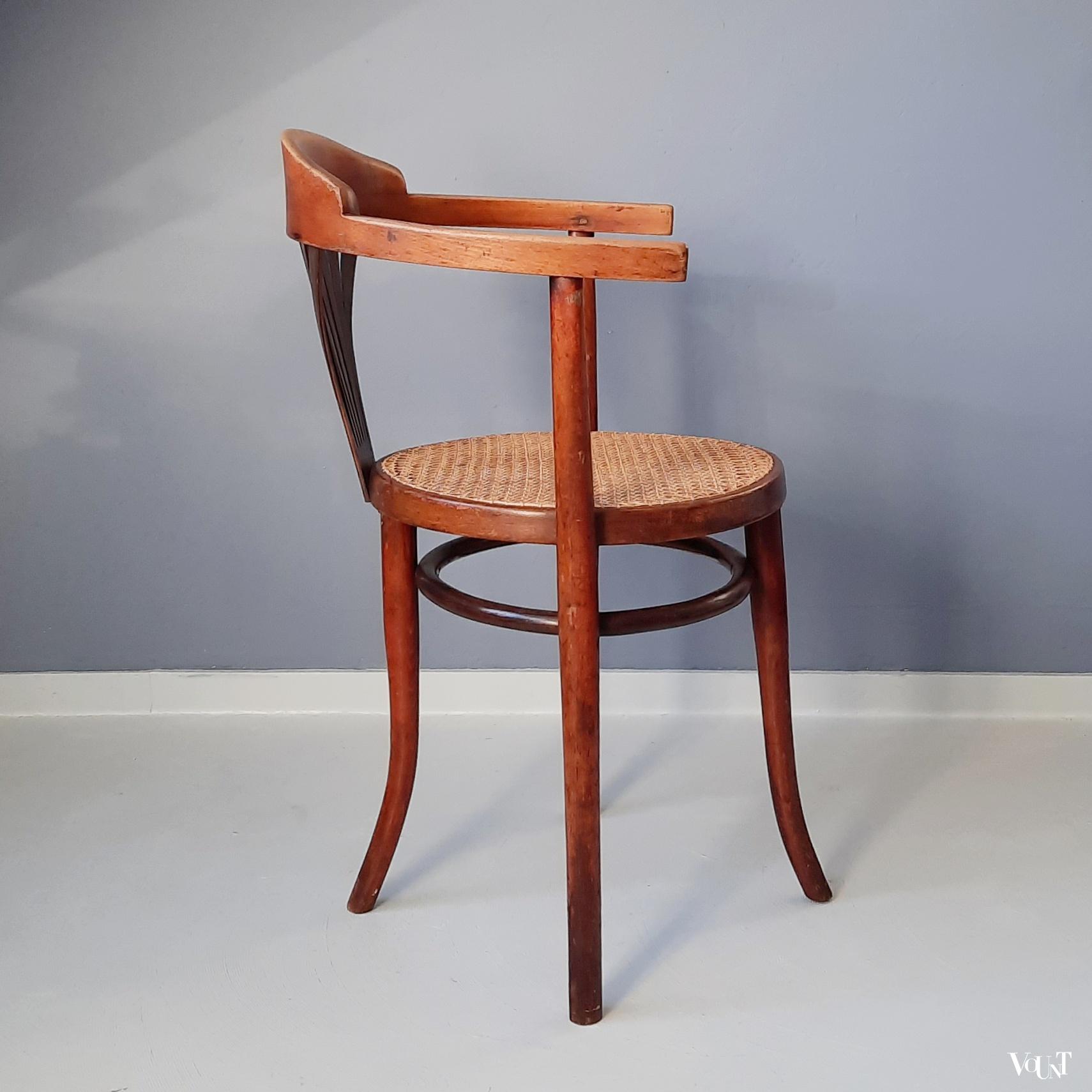 Antiek Thonet bureaustoeltje, rond 1900