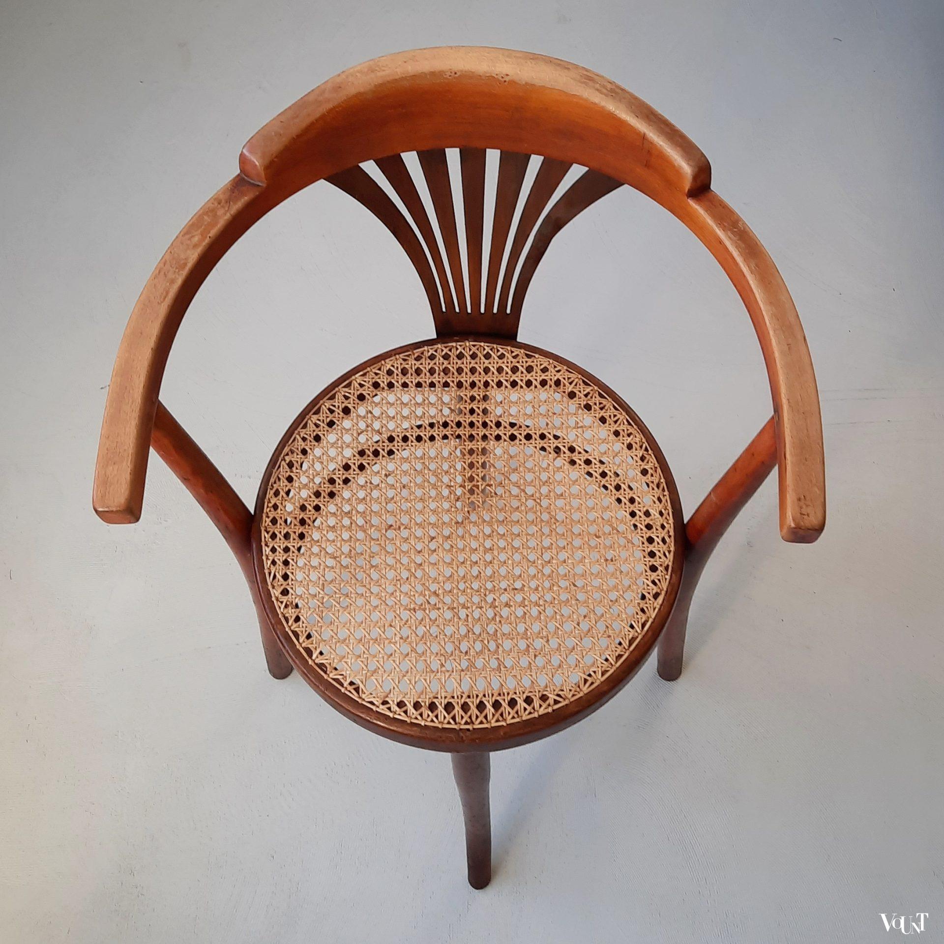 Antiek Thonet bureaustoeltje, rond 1900