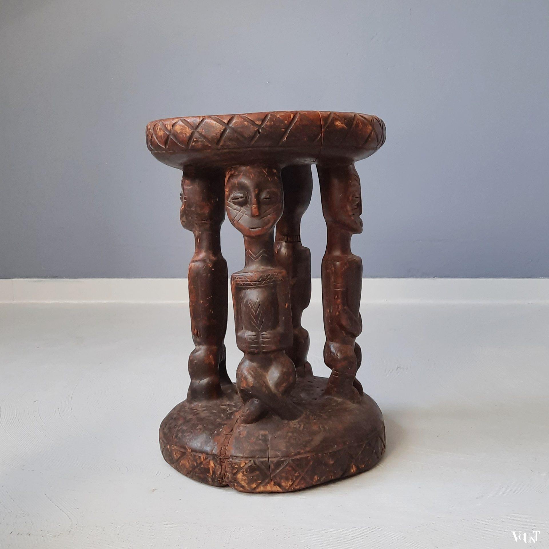 Afrikaanse houten kruk, jaren '60/'70