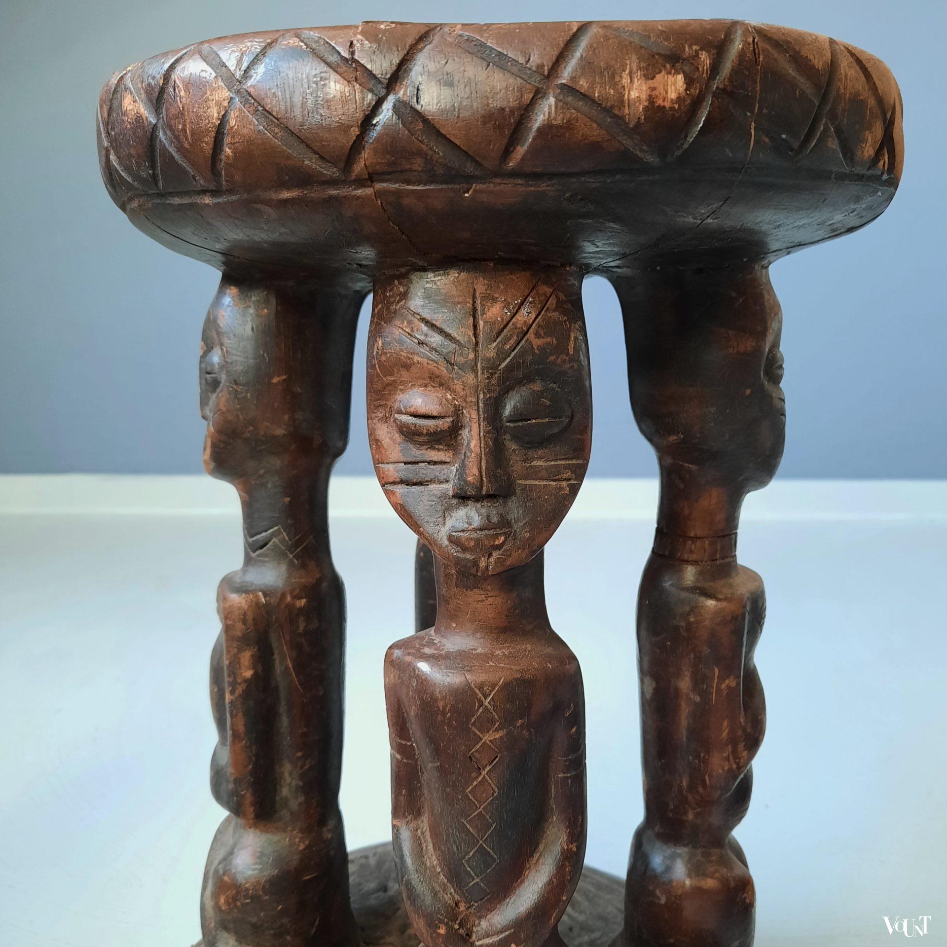 Afrikaanse houten kruk, jaren '60/'70