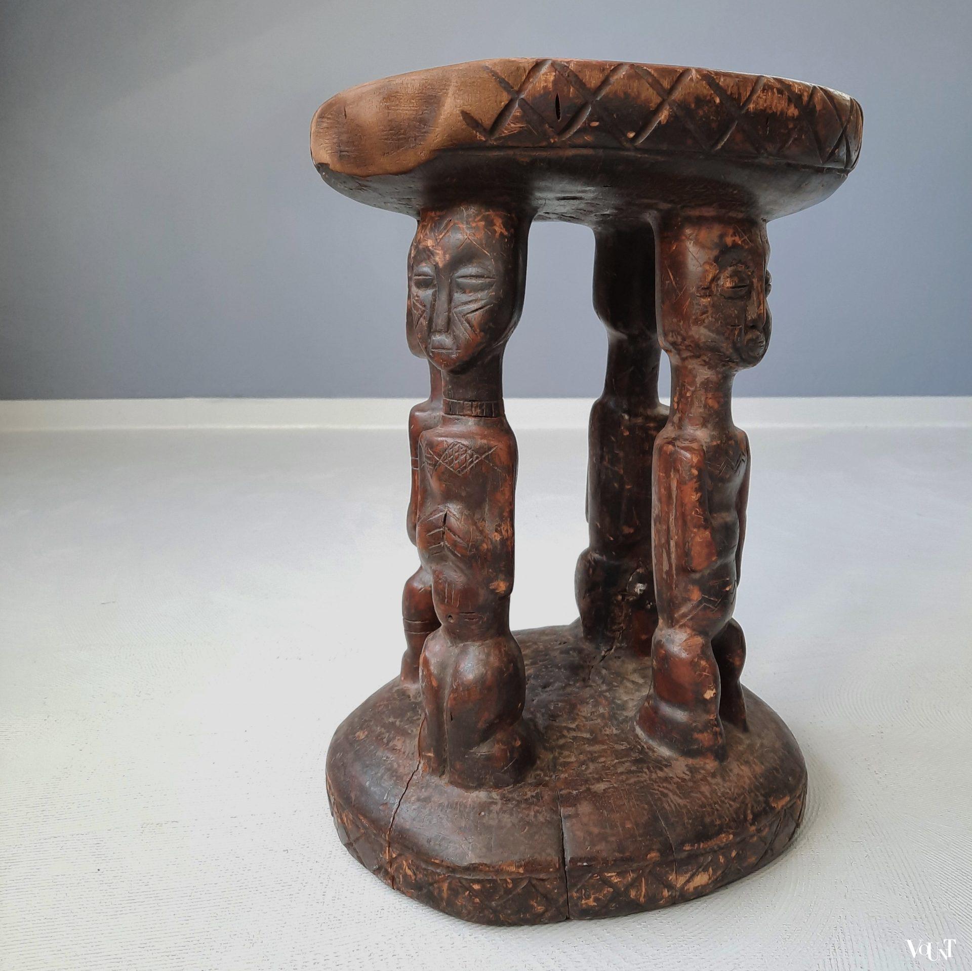 Afrikaanse houten kruk, jaren '60/'70