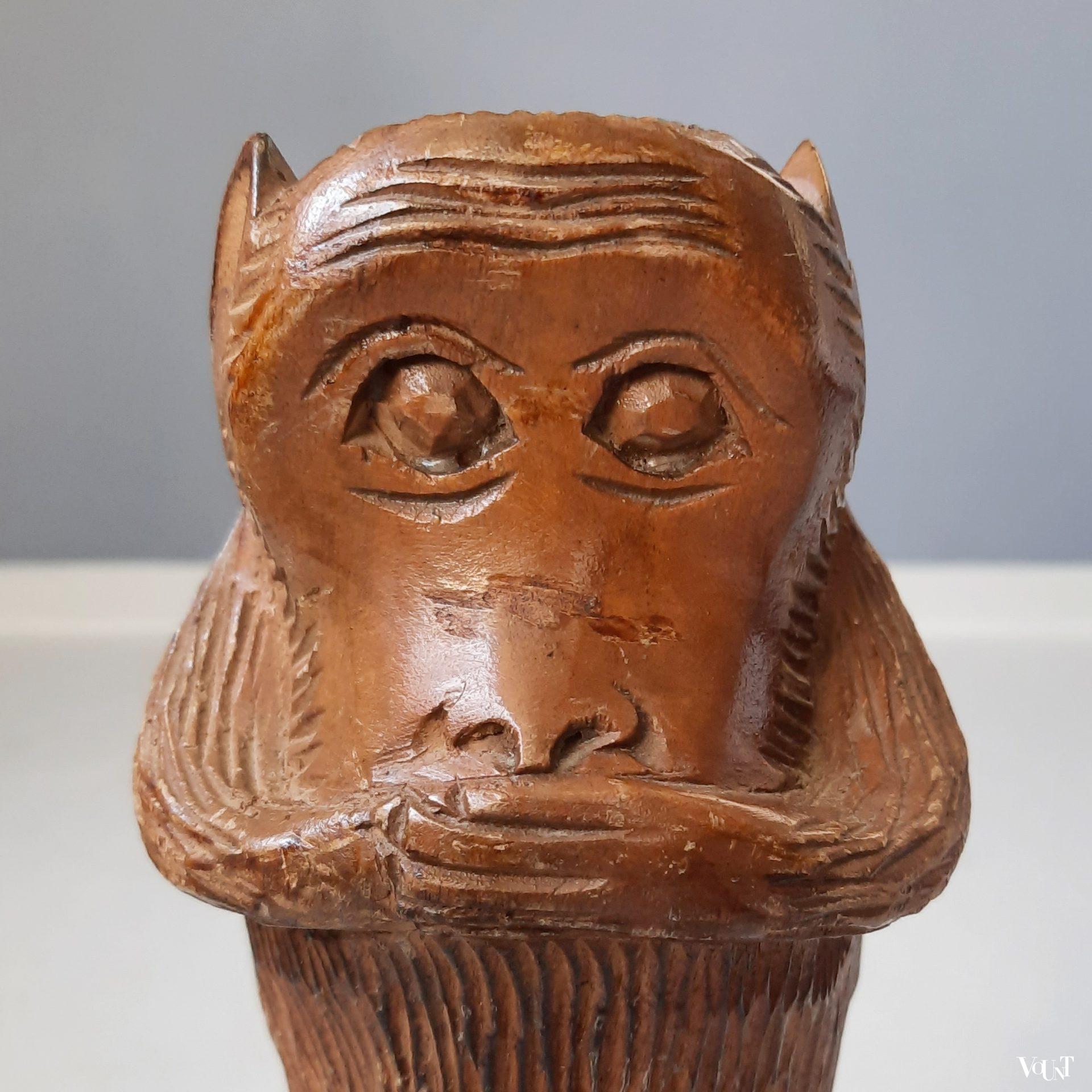 Set van 3 houten apen (horen, zien en zwijgen), 1e helft 20e eeuw