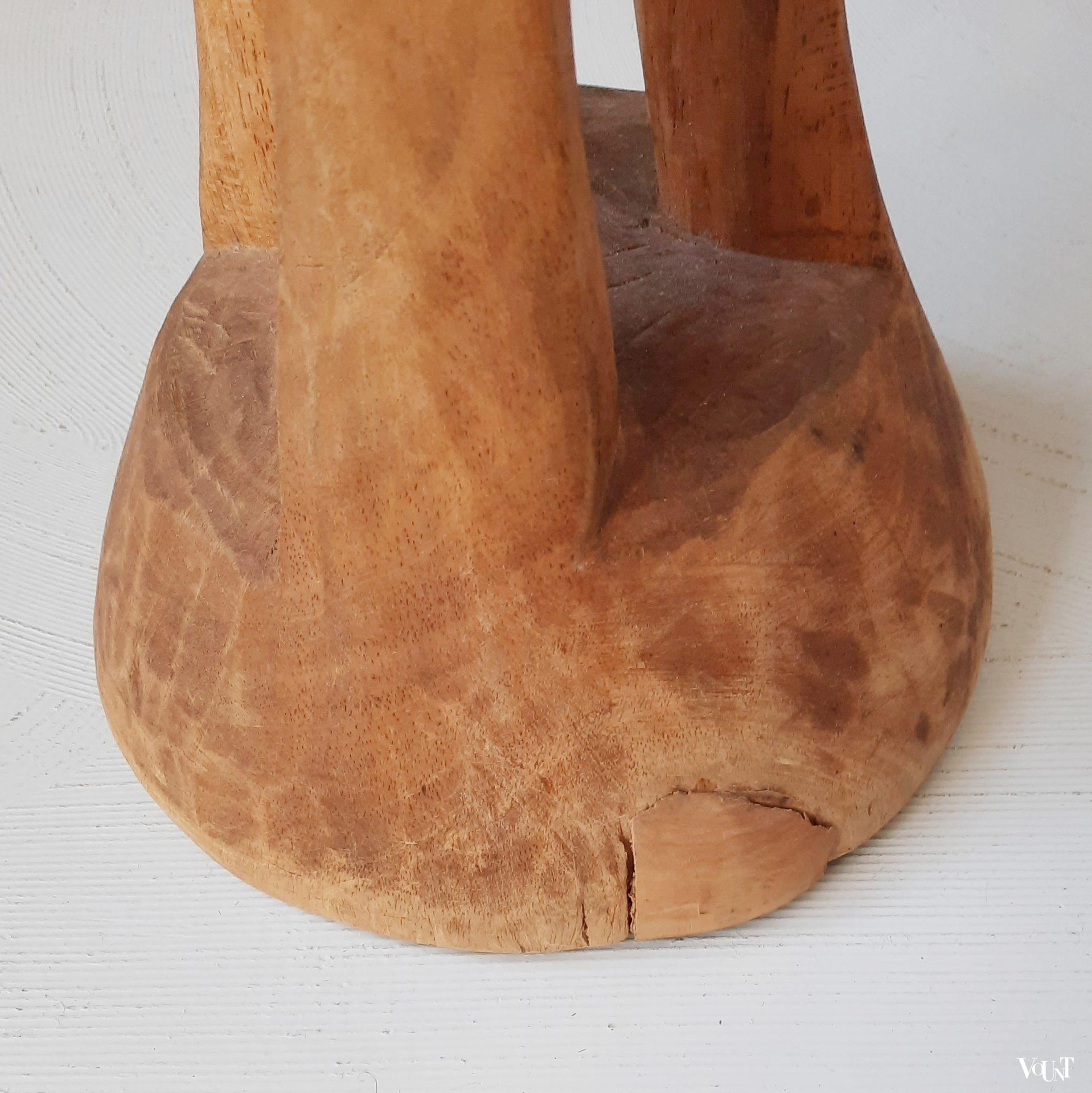 Afrikaanse houten kruk, 2e helft 20e eeuw