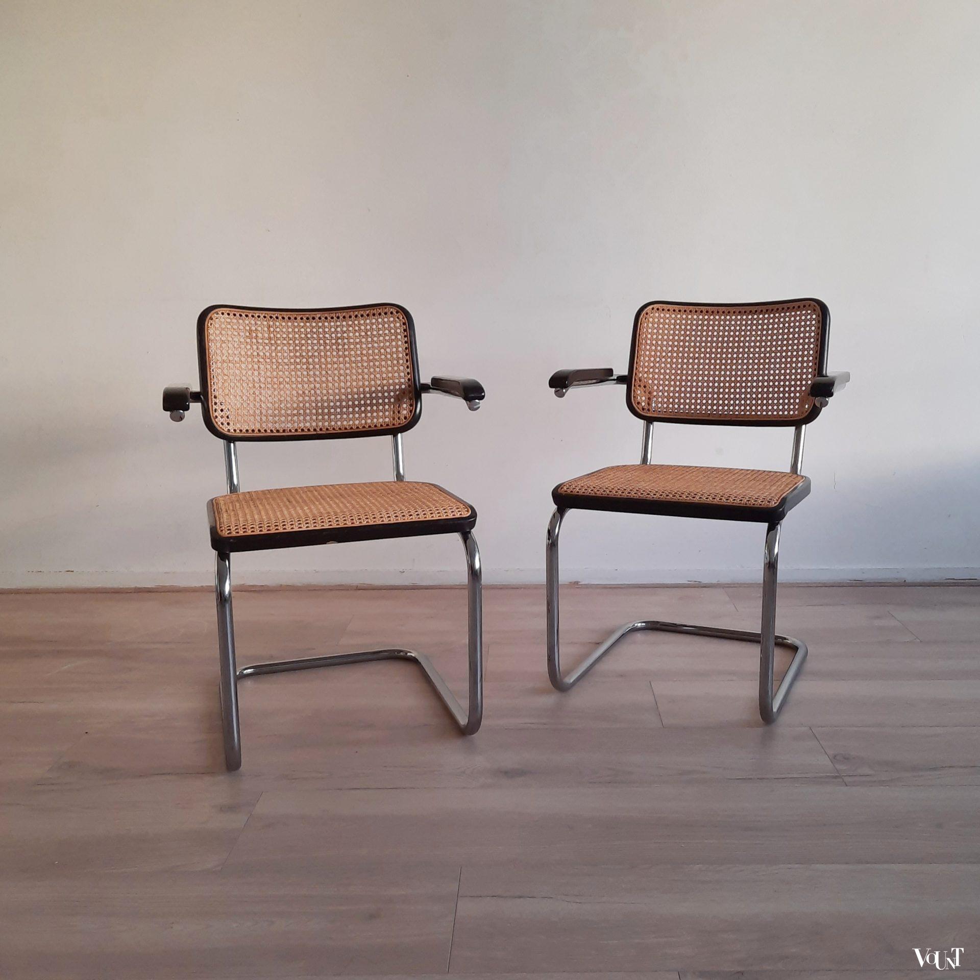 Set van 2 originele S64 stoelen, Marcel Breuer voor Thonet, jaren '80