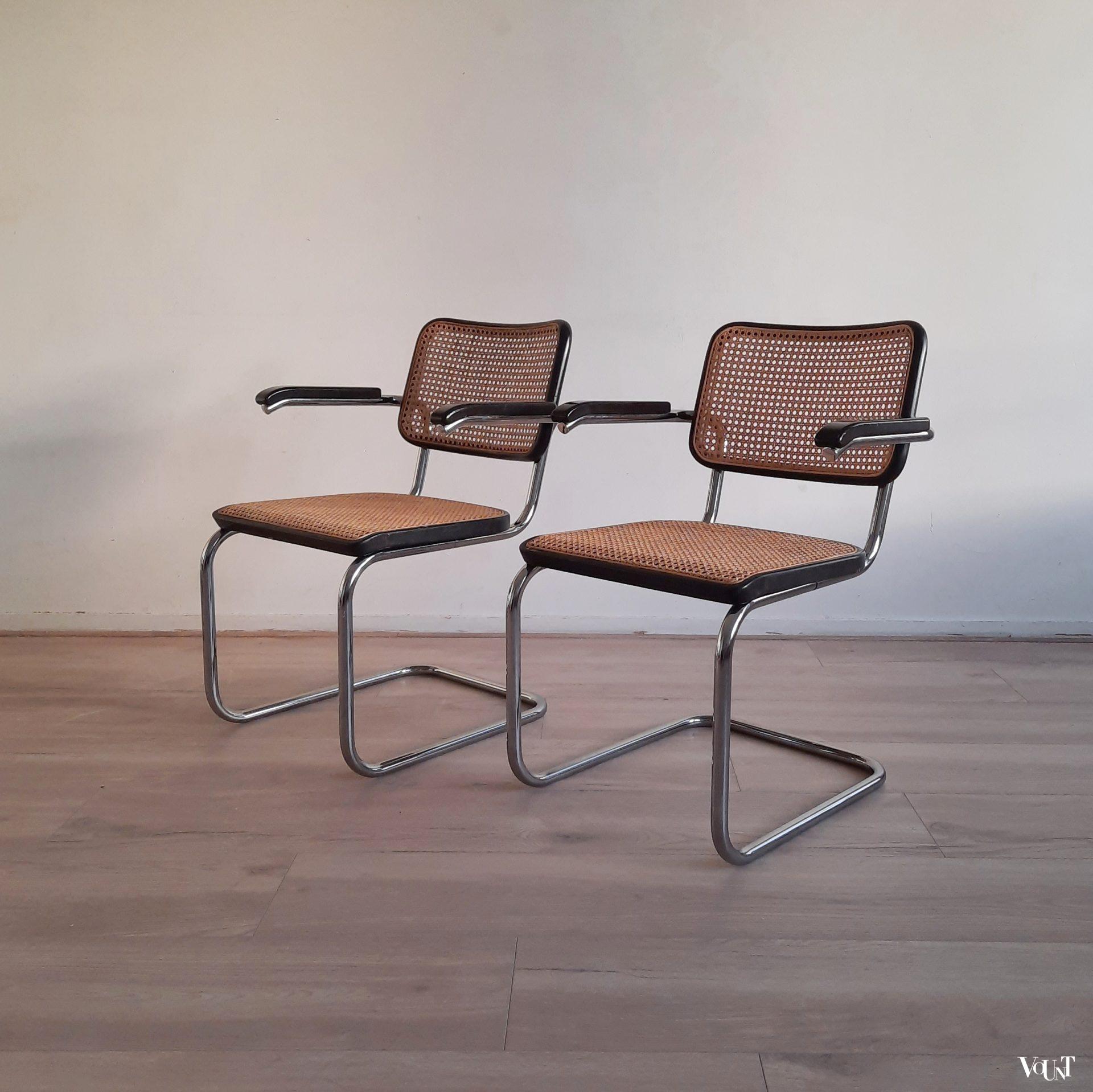 Set van 2 originele S64 stoelen, Marcel Breuer voor Thonet, jaren '80