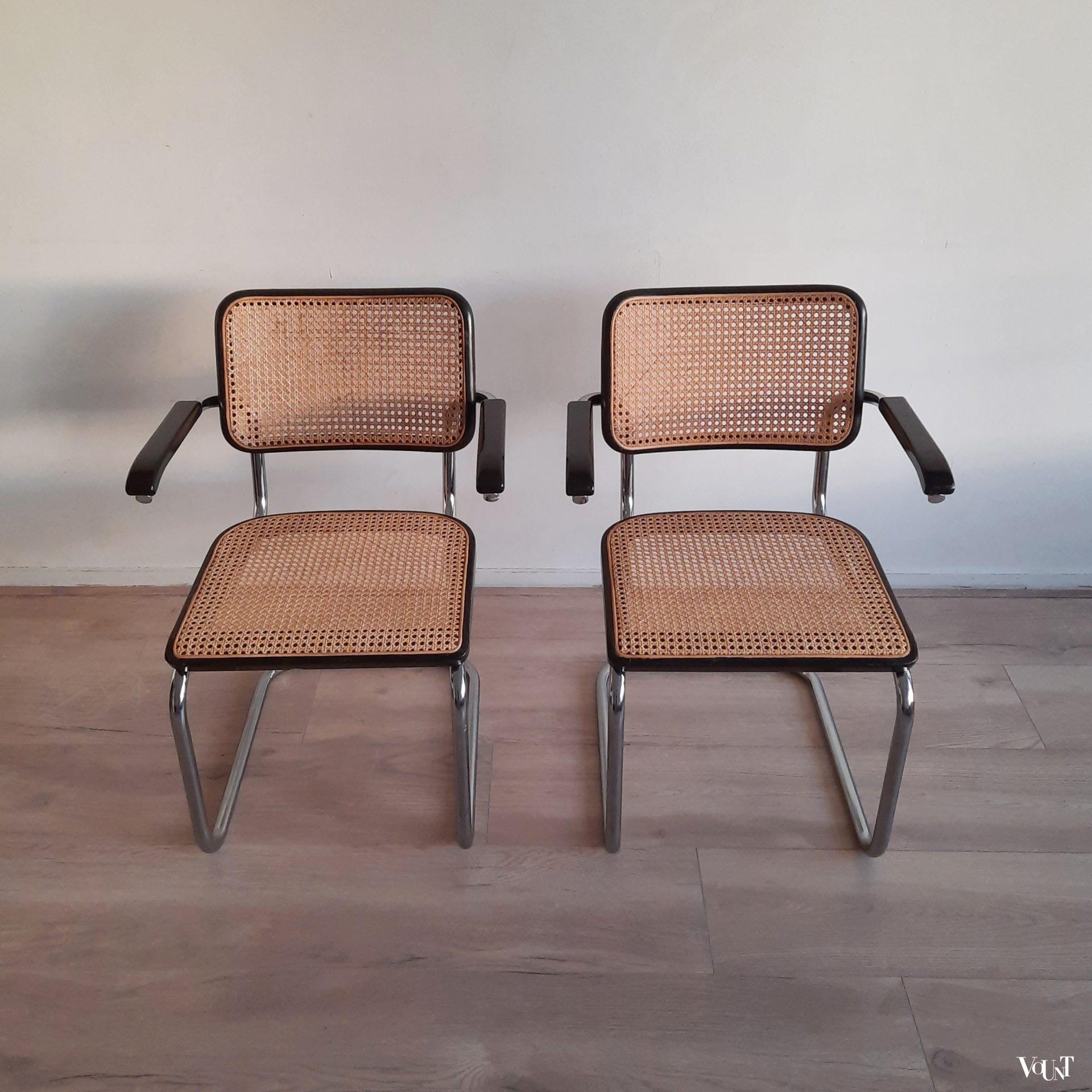 Set van 2 originele S64 stoelen, Marcel Breuer voor Thonet, jaren '80