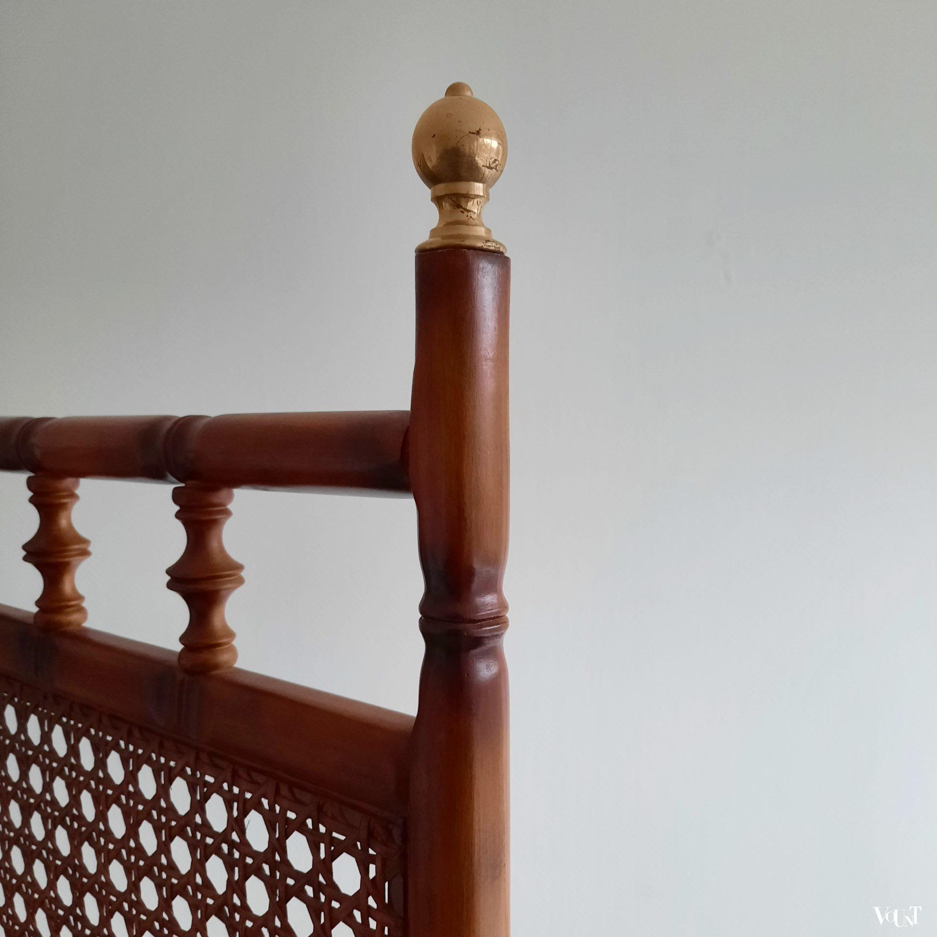 Faux bamboo houten kamerscherm, jaren '70/'80