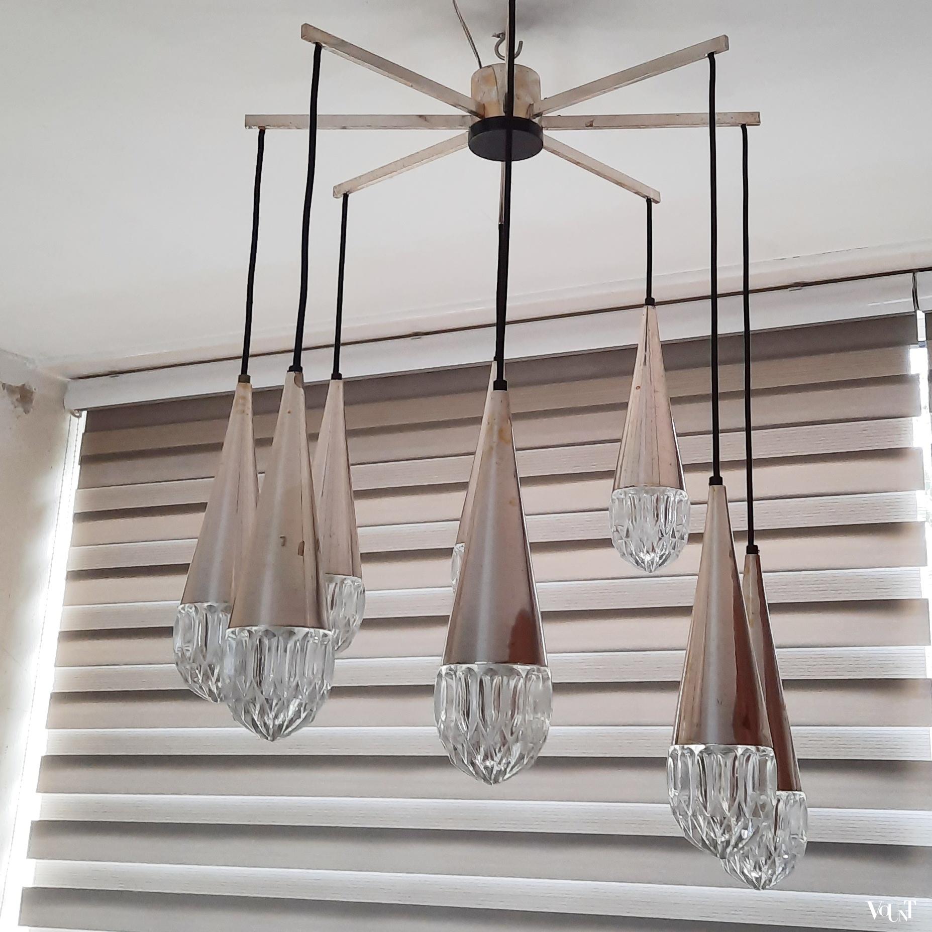 Cascadelamp Kaiser Leuchten, jaren '60