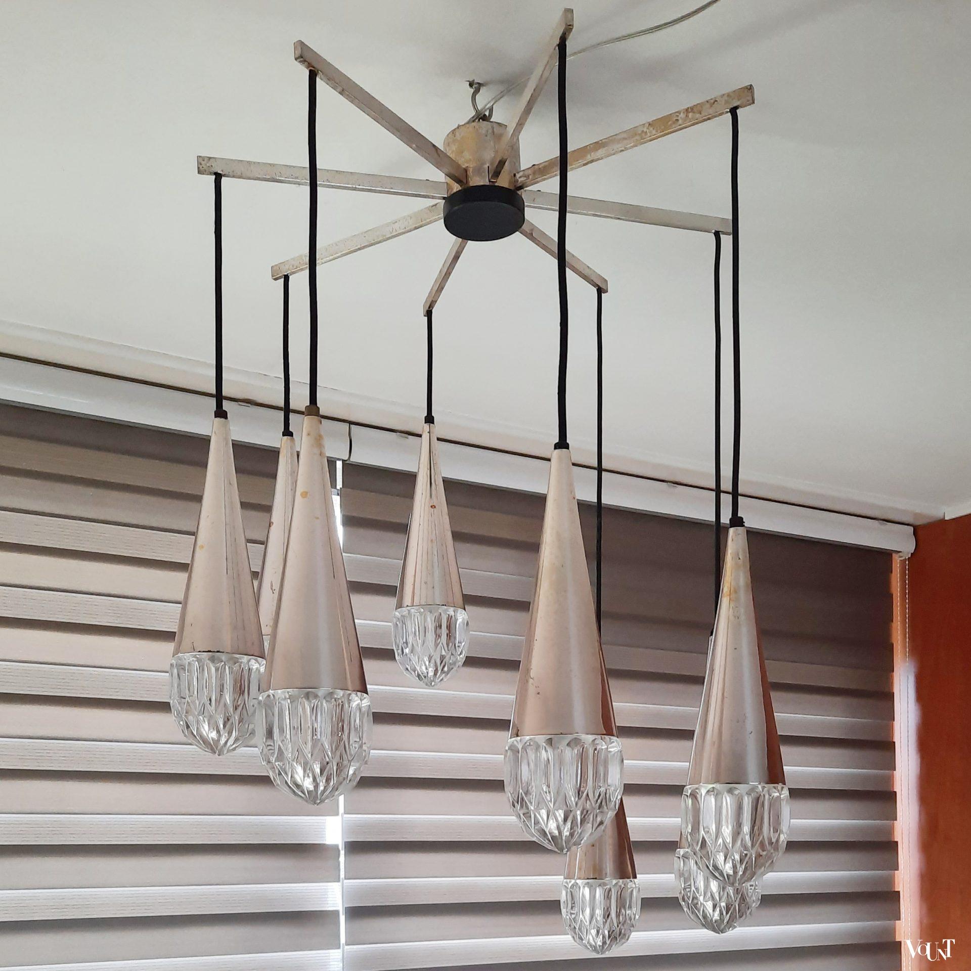 Cascadelamp Kaiser Leuchten, jaren '60