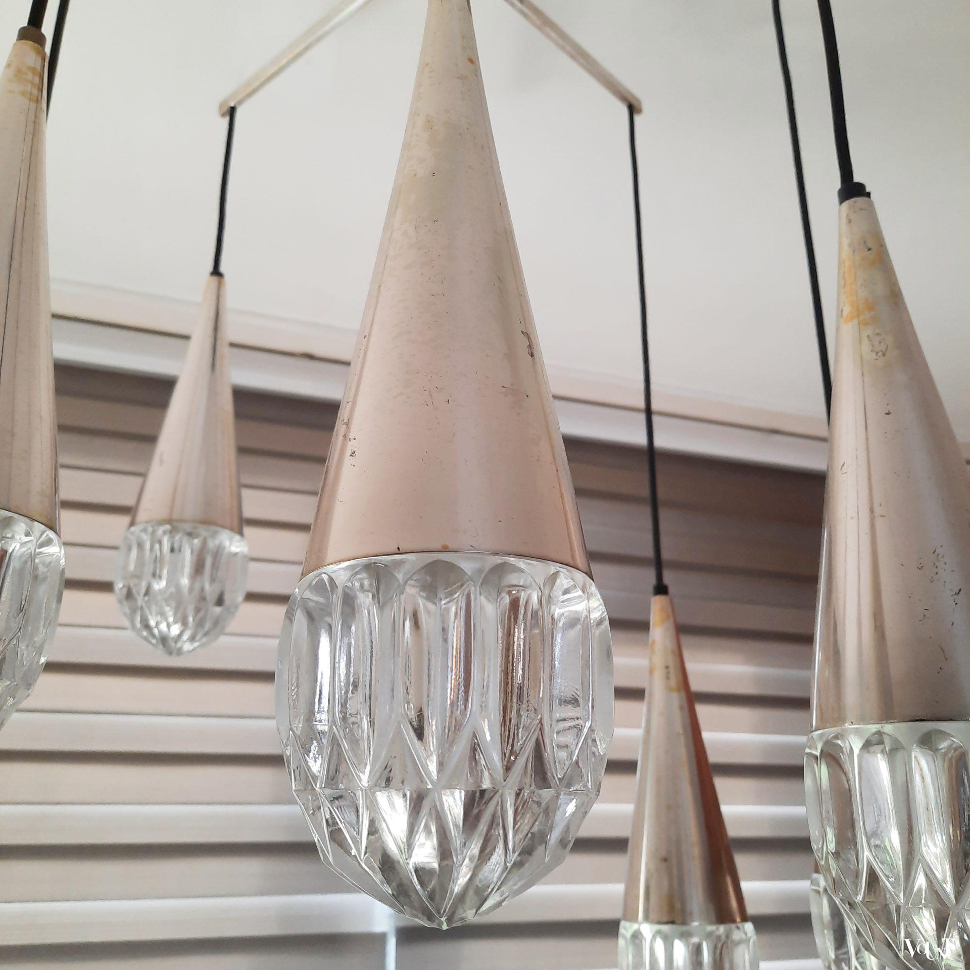 Cascadelamp Kaiser Leuchten, jaren '60