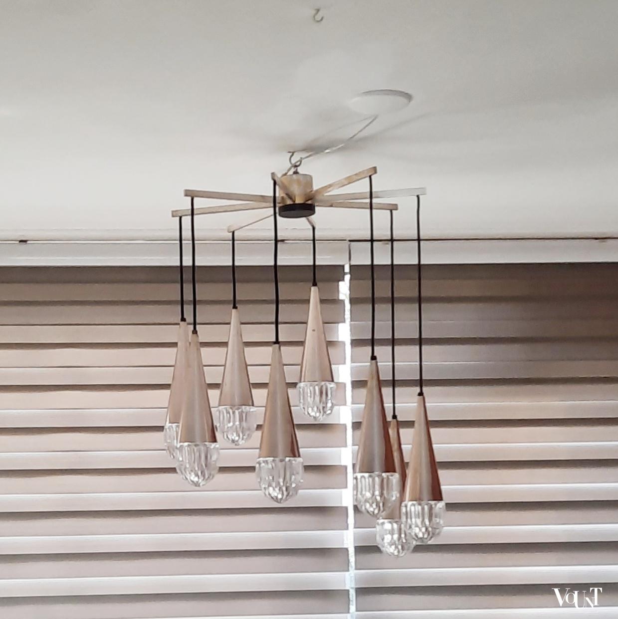 Cascadelamp Kaiser Leuchten, jaren '60