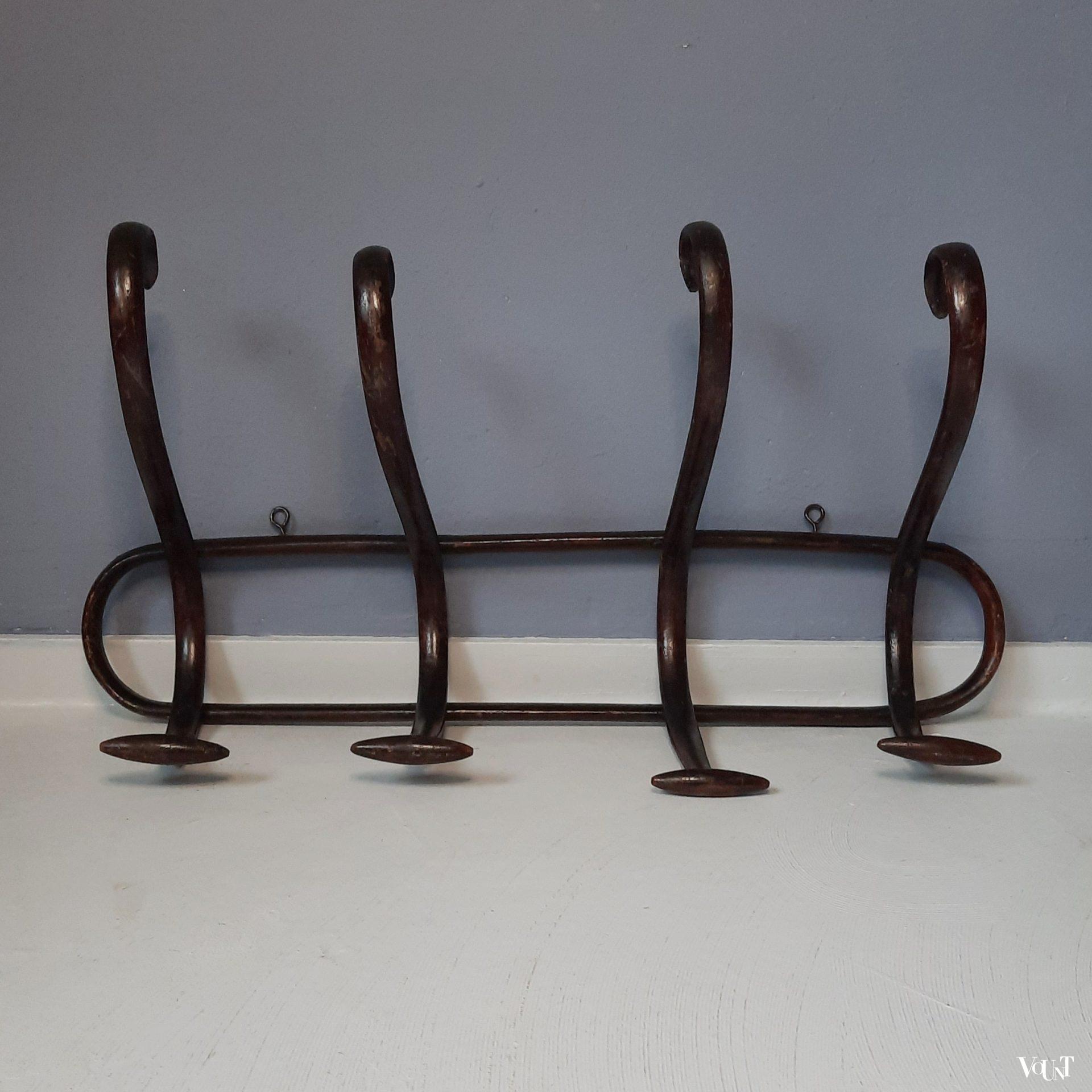 Beukenhouten bentwood wandkapstok, rond 1900