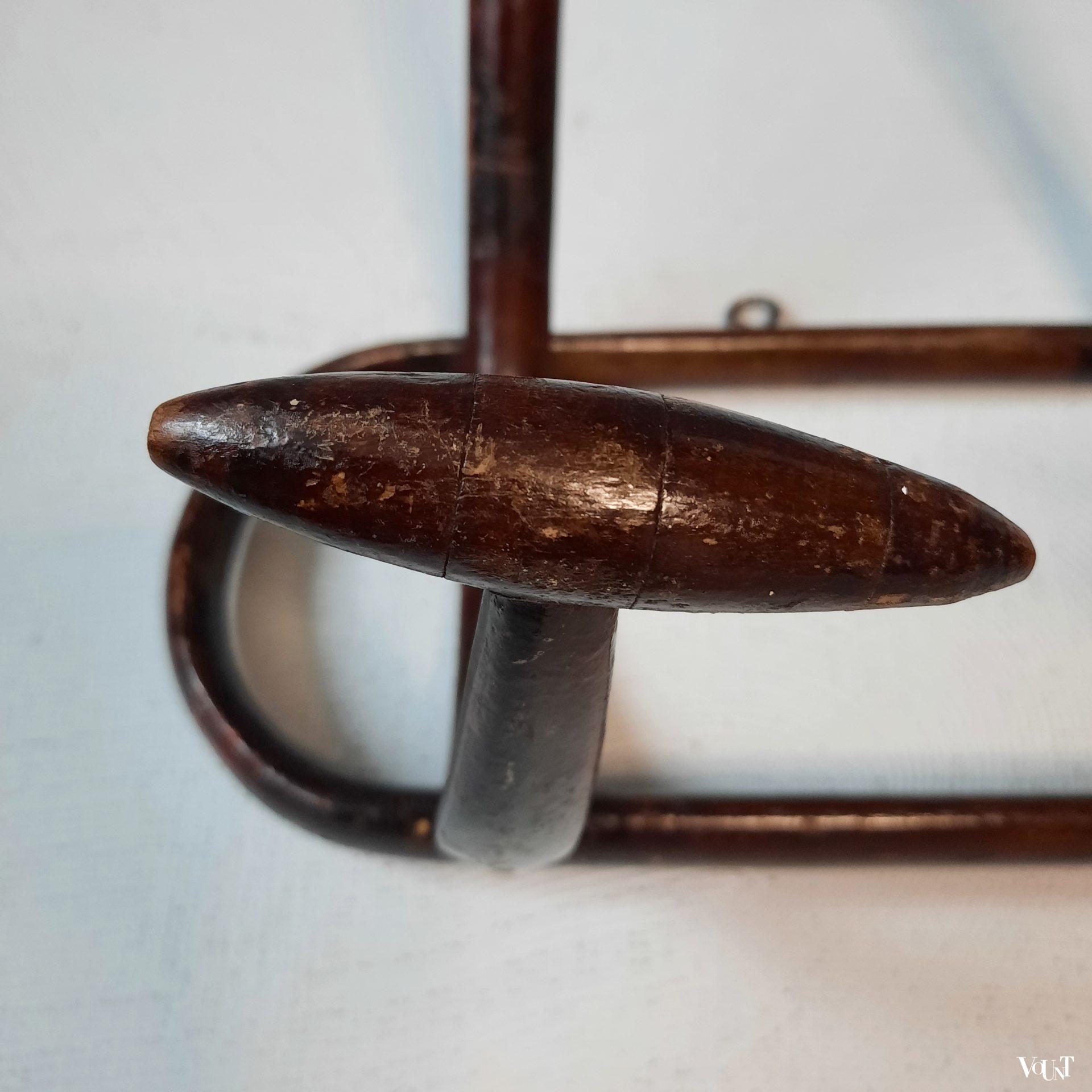 Beukenhouten bentwood wandkapstok, rond 1900