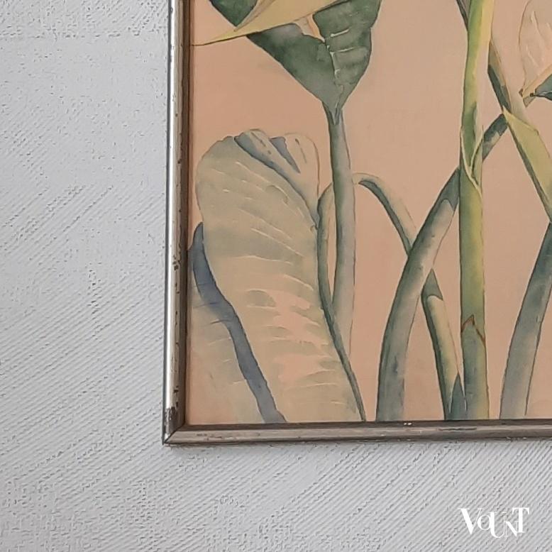 Pastel strelitzia reginae / paradijsvogelbloem, Dell, 1e helft 20e eeuw
