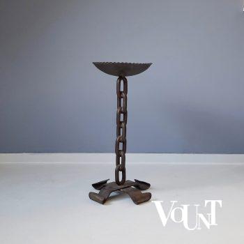 Brutalist midcentury metalen kaarsenhouder ketting