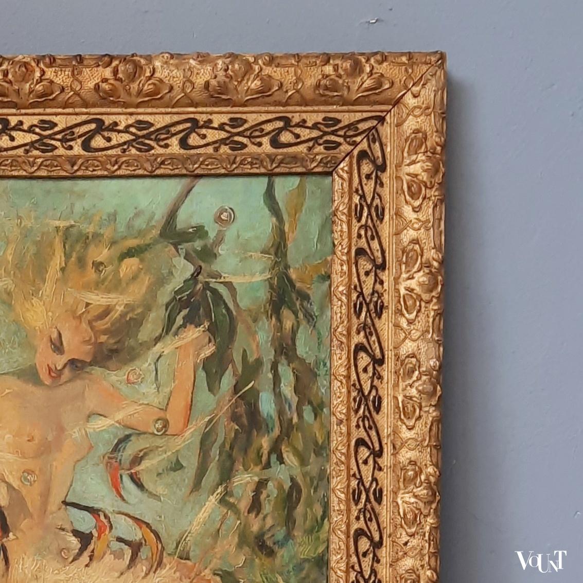 Schilderij zeemeermin, 1e helft 20e eeuw