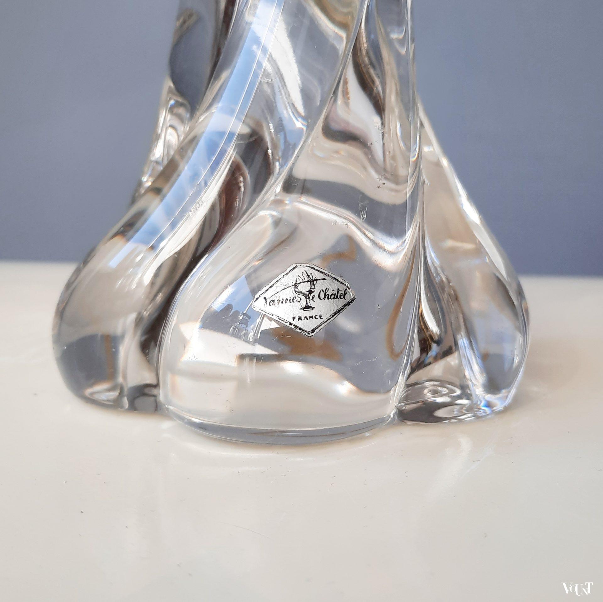 Kristallen lampenvoet Vannes-le-Châtel, Frankrijk, jaren '60