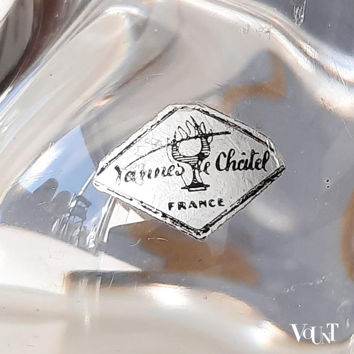 Kristallen lampenvoet Vannes-le-Châtel, Frankrijk, jaren '60