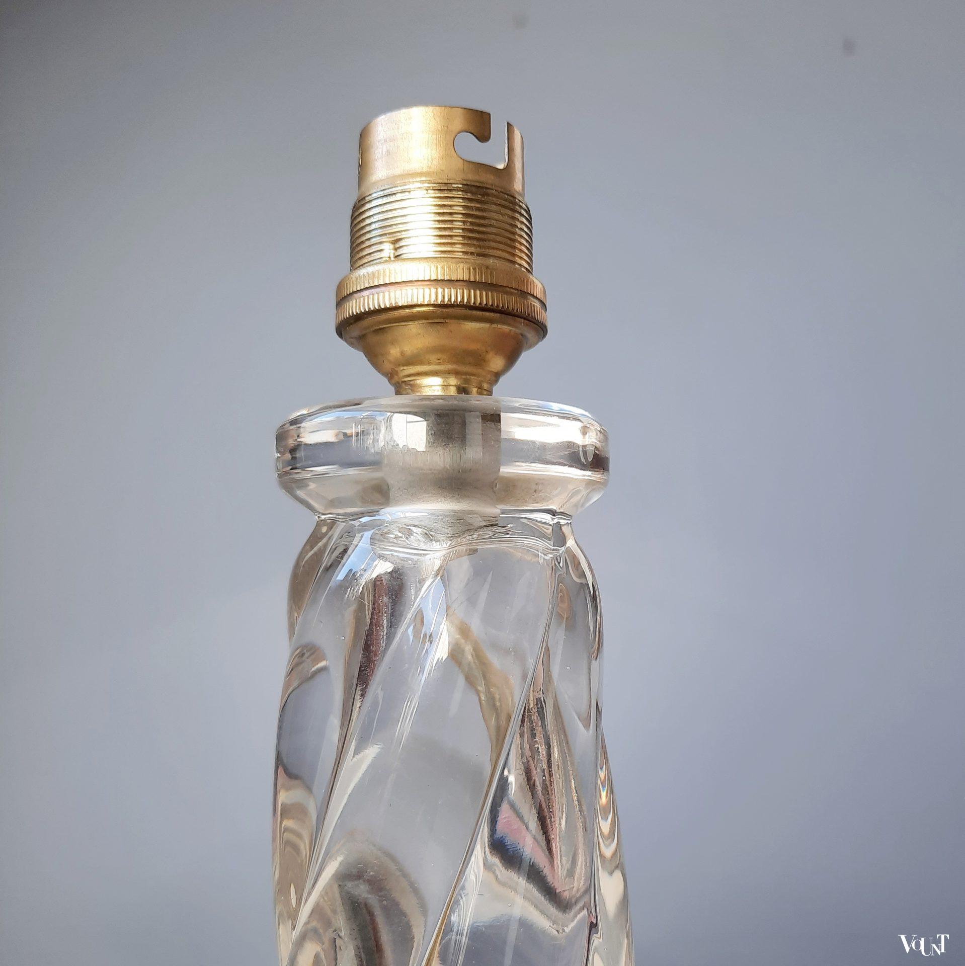 Kristallen lampenvoet Vannes-le-Châtel, Frankrijk, jaren '60