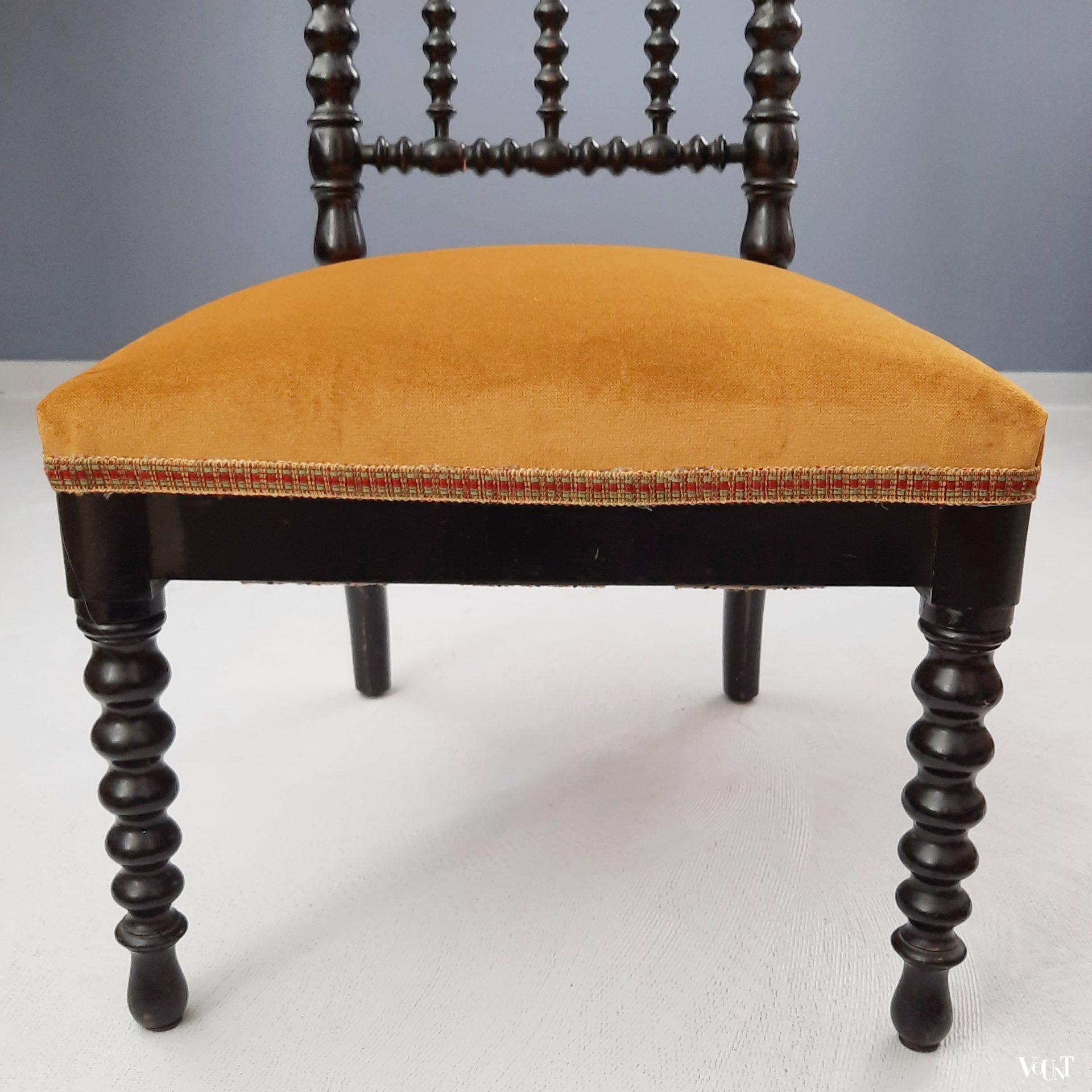 Franse Napoleon III bobbin stoel, 19e eeuw