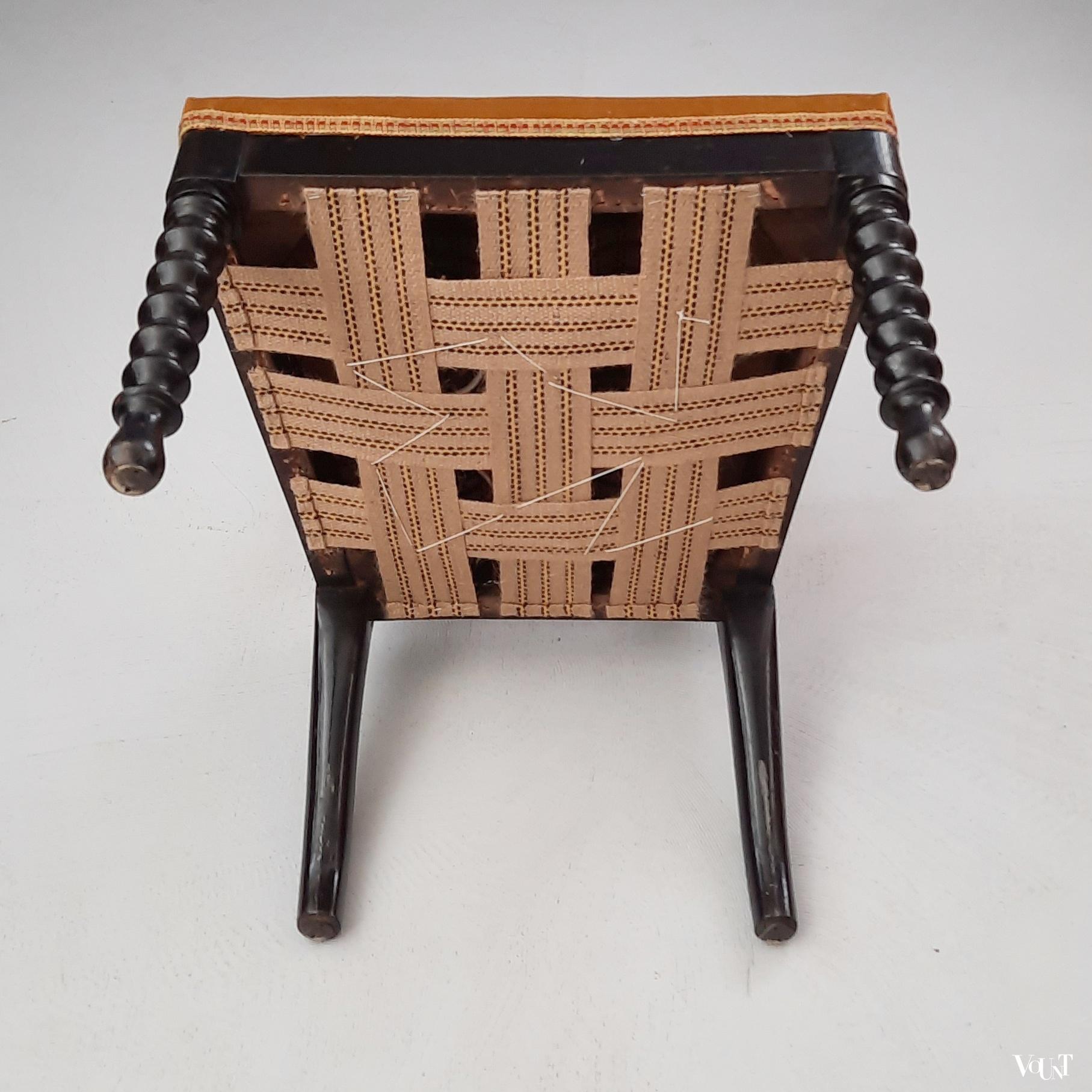 Franse Napoleon III bobbin stoel, 19e eeuw