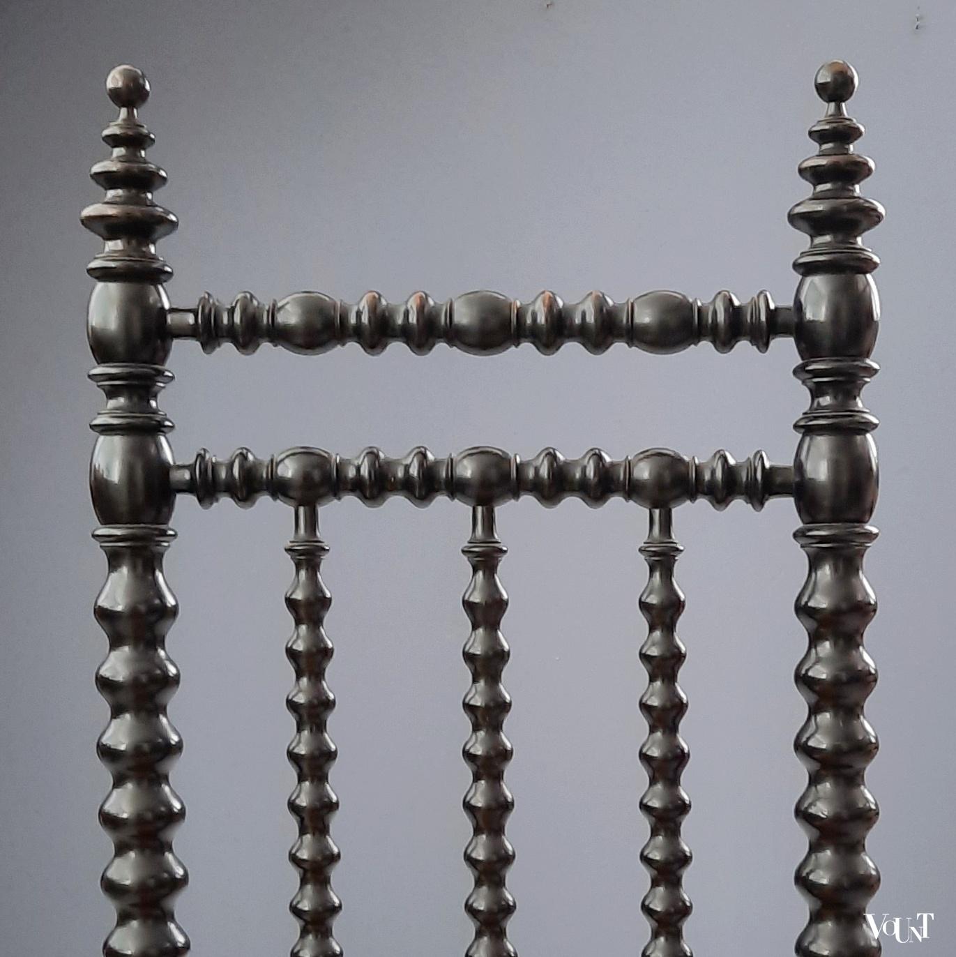 Franse Napoleon III bobbin stoel, 19e eeuw