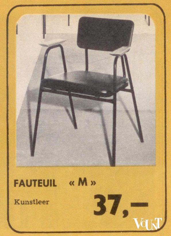Stoel "M", Pierre Guariche voor Meurop, jaren '60