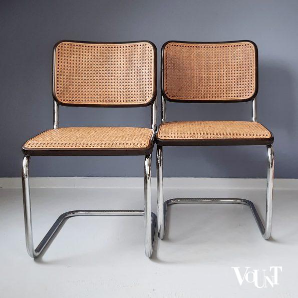 Set van 2 originele S32 stoelen, Marcel Breuer voor Thonet, 1978
