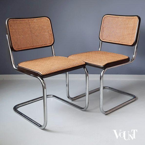 Set van 2 originele S32 stoelen, Marcel Breuer voor Thonet, 1978