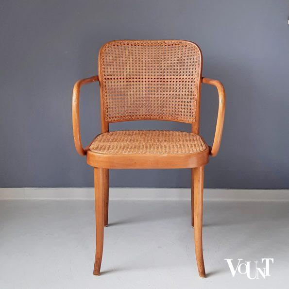 Set van 2 Praag of 811 stoelen, Josef Hoffmann voor Thonet/Ligna, jaren '50
