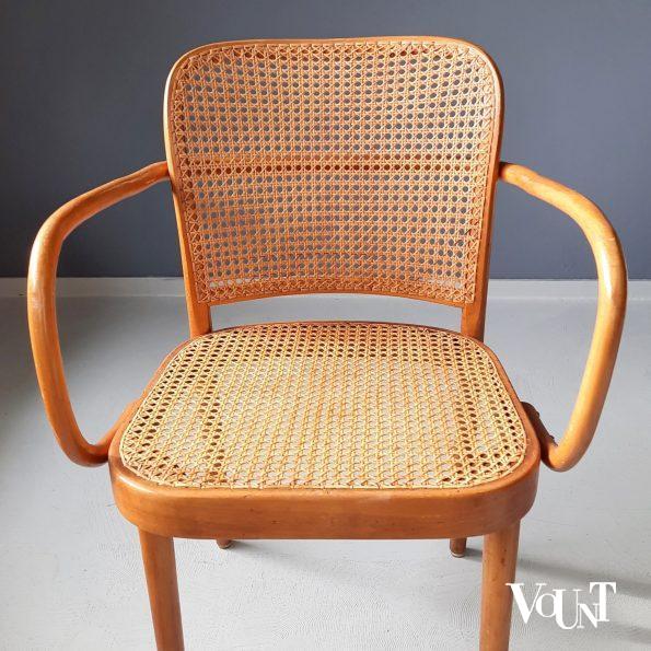 Set van 2 Praag of 811 stoelen, Josef Hoffmann voor Thonet/Ligna, jaren '50