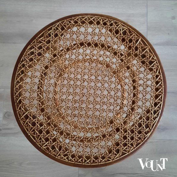 Set van 2 bentwood barkrukken met rotan zitting, jaren '60