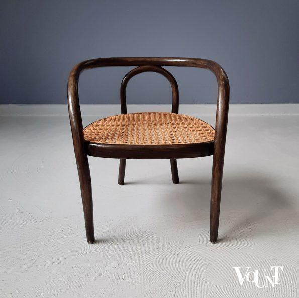 Bentwood kinderstoeltje met rotan zitting, 1e helft 20e eeuw