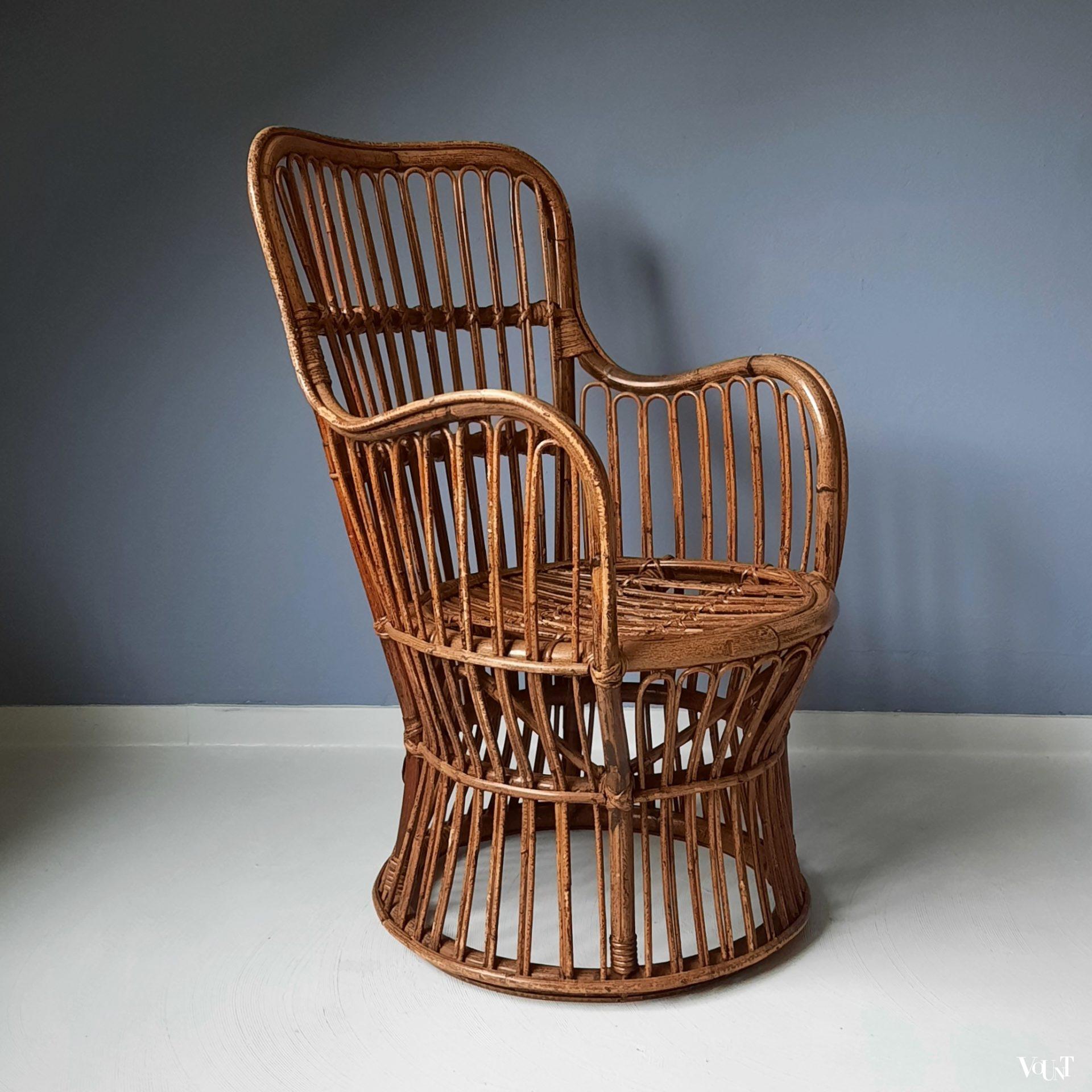 Italiaanse rotan stoel, jaren '60