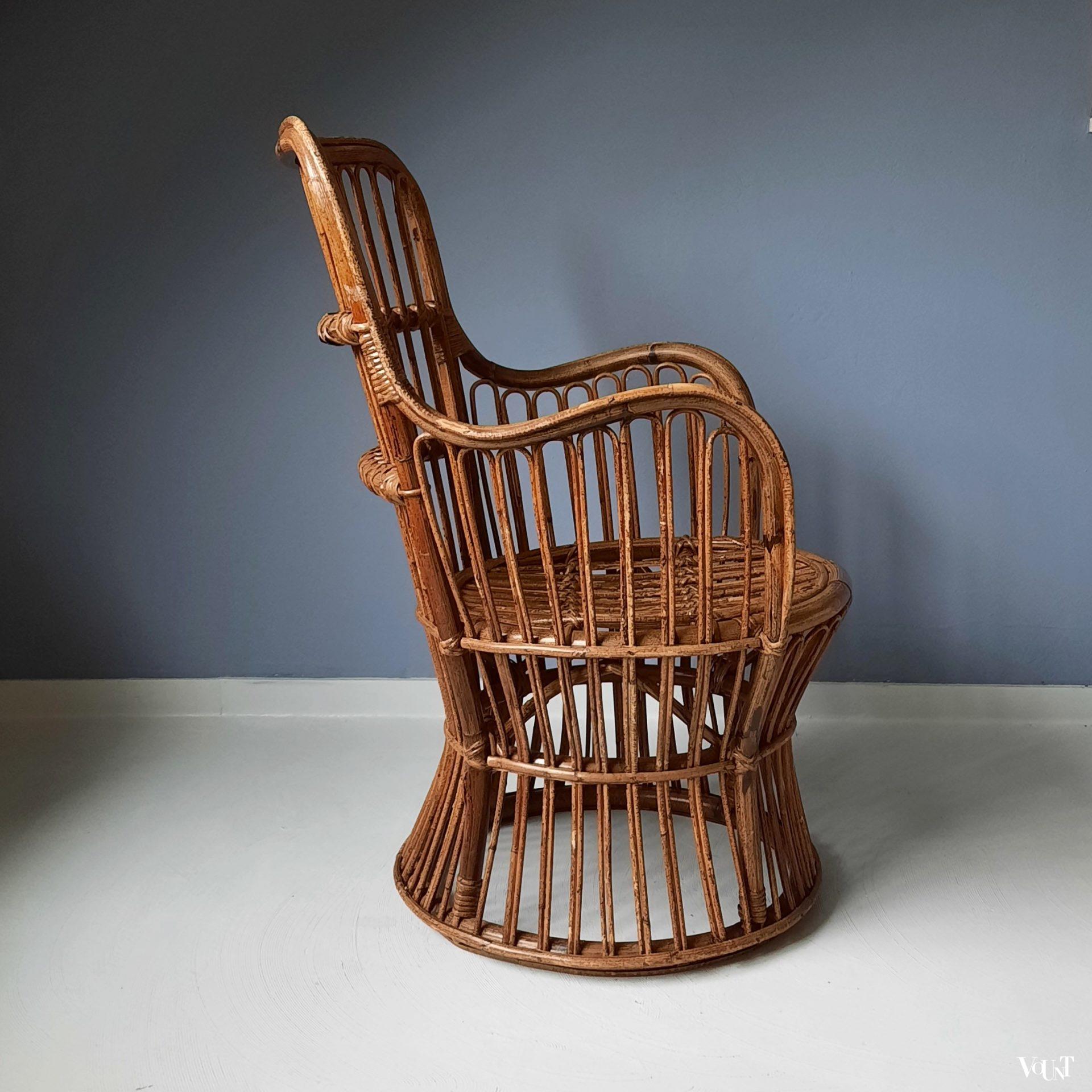 Italiaanse rotan stoel, jaren '60