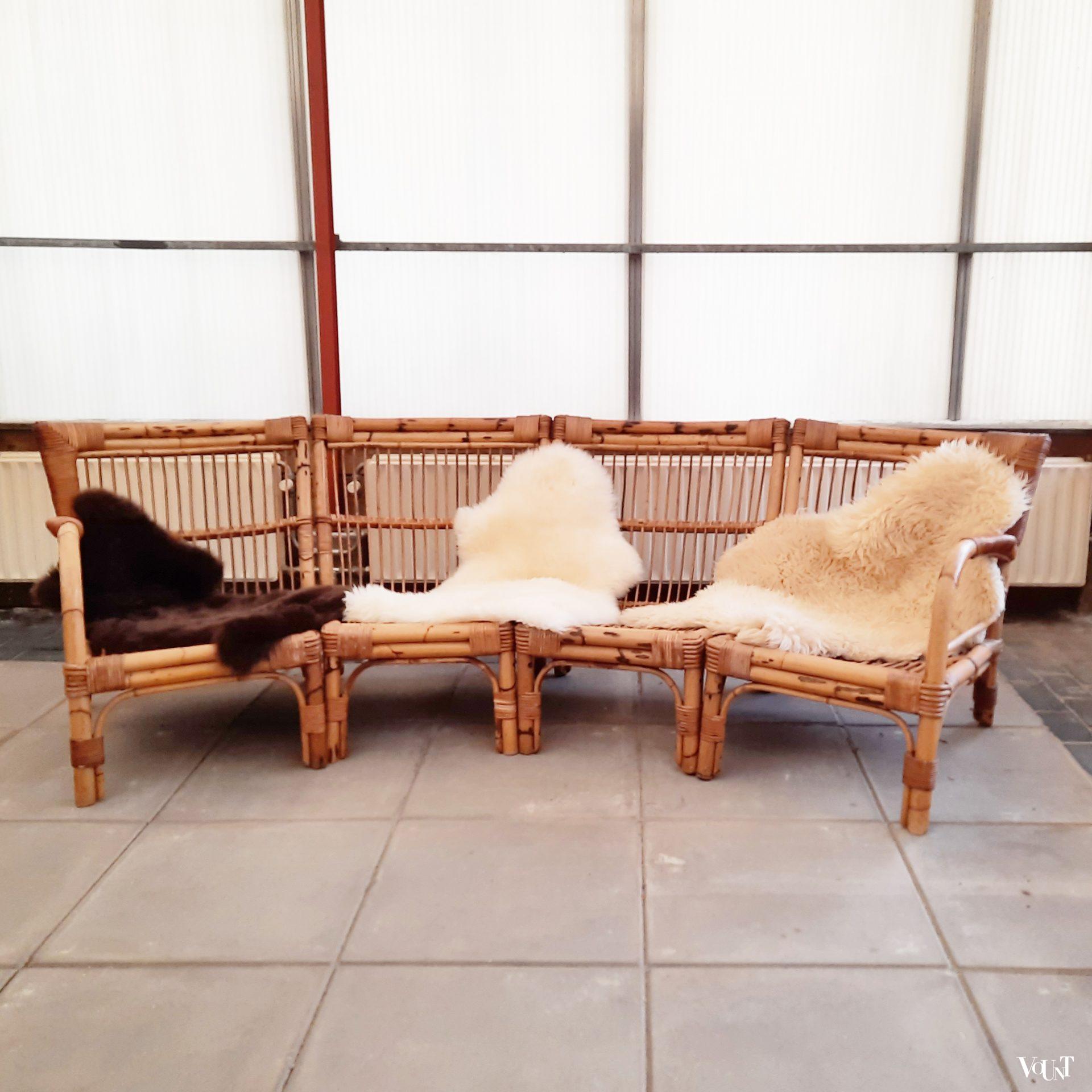 Modulaire rotan zithoek, jaren '60