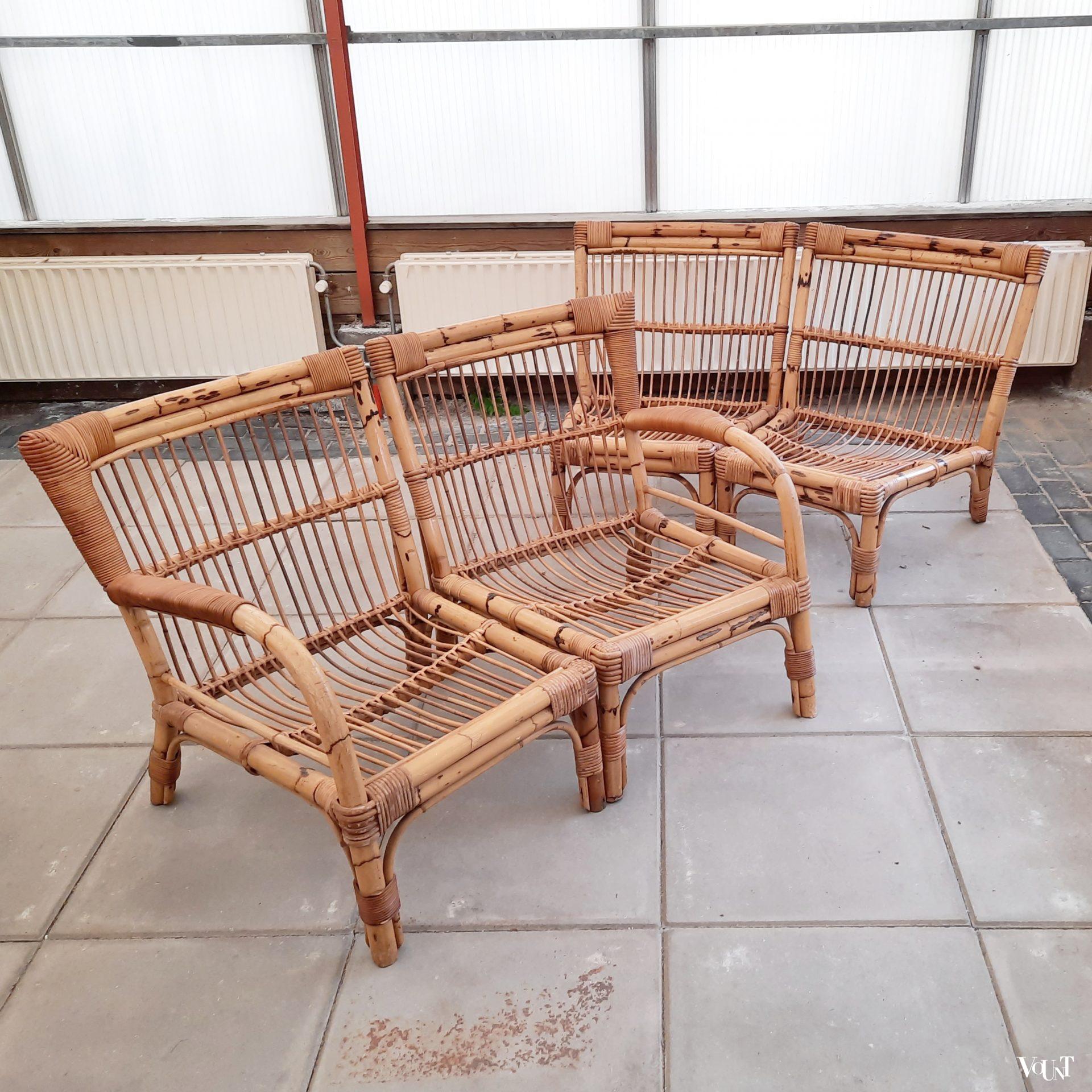 Modulaire rotan zithoek, jaren '60