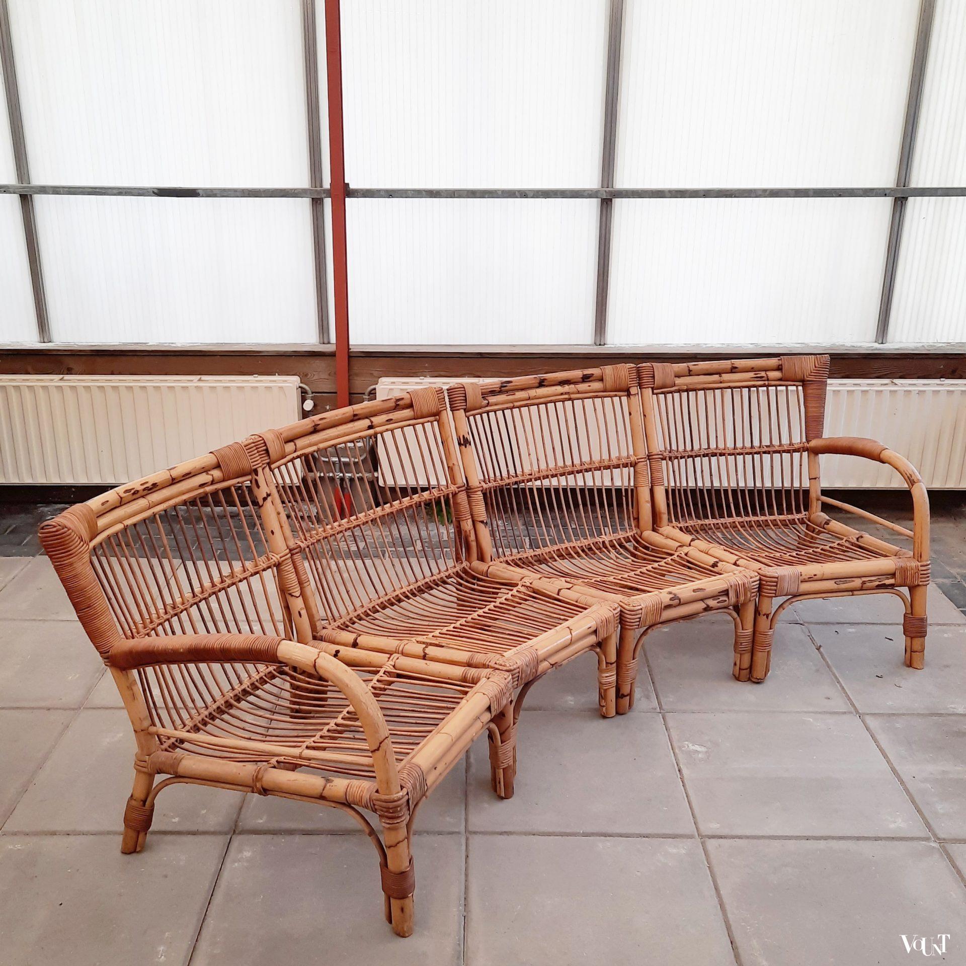 Modulaire rotan zithoek, jaren '60