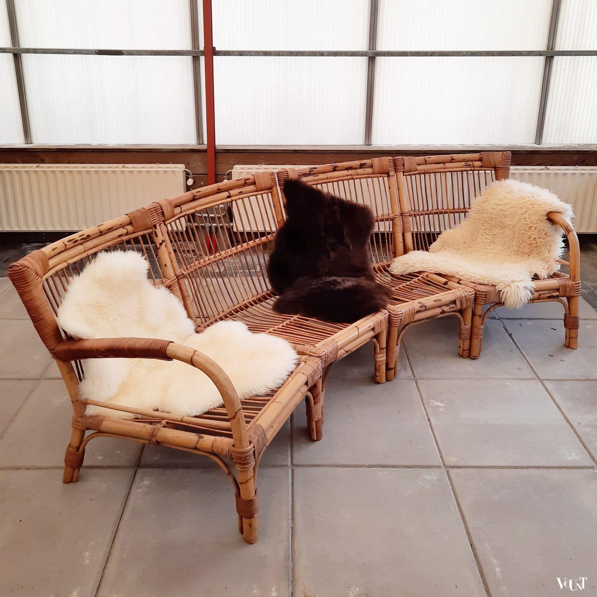 Modulaire rotan zithoek, jaren '60