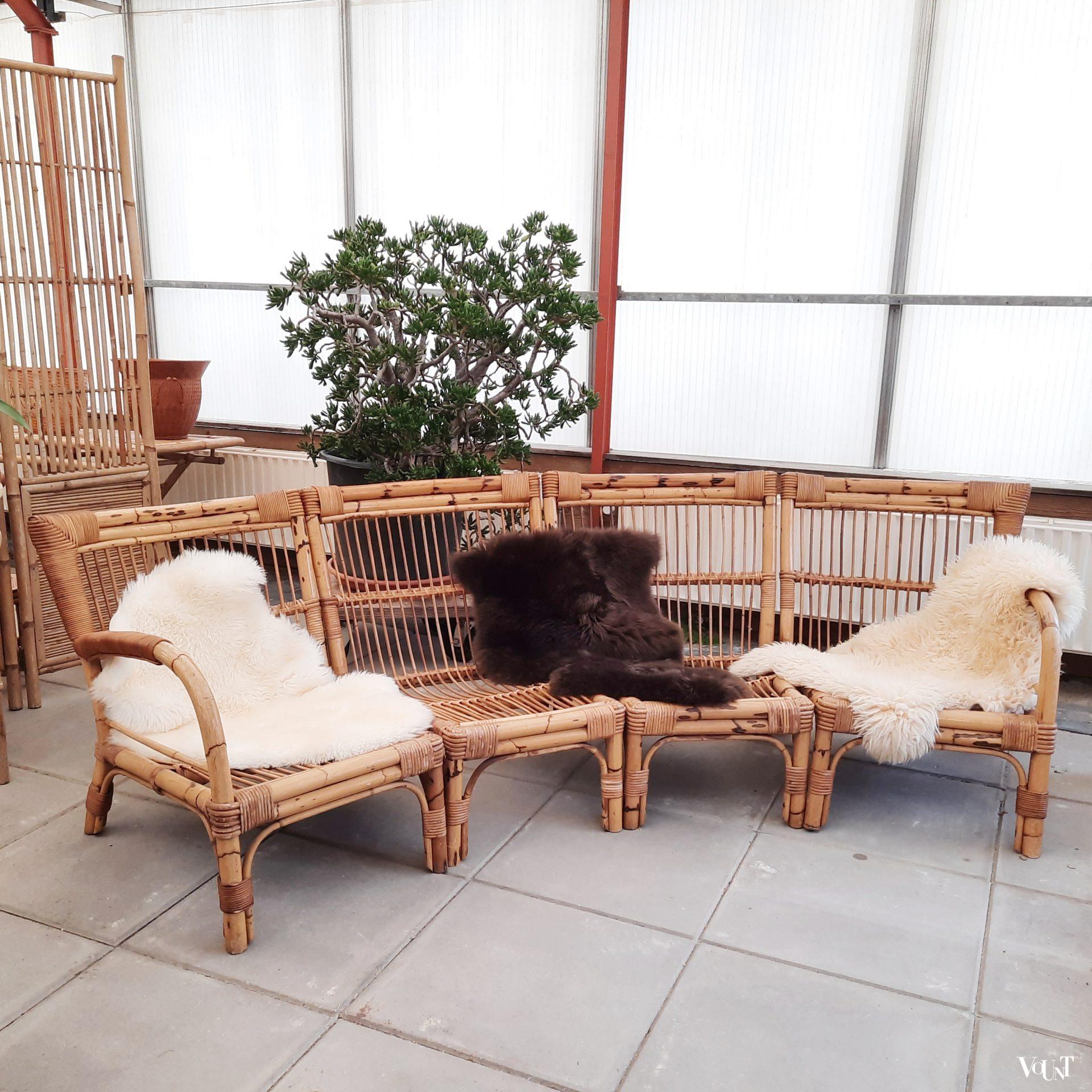 Modulaire rotan zithoek, jaren '60