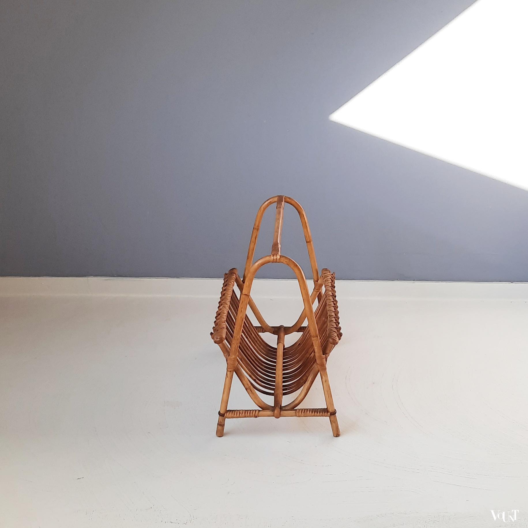 Rotan tijdschriftenrek, jaren '60