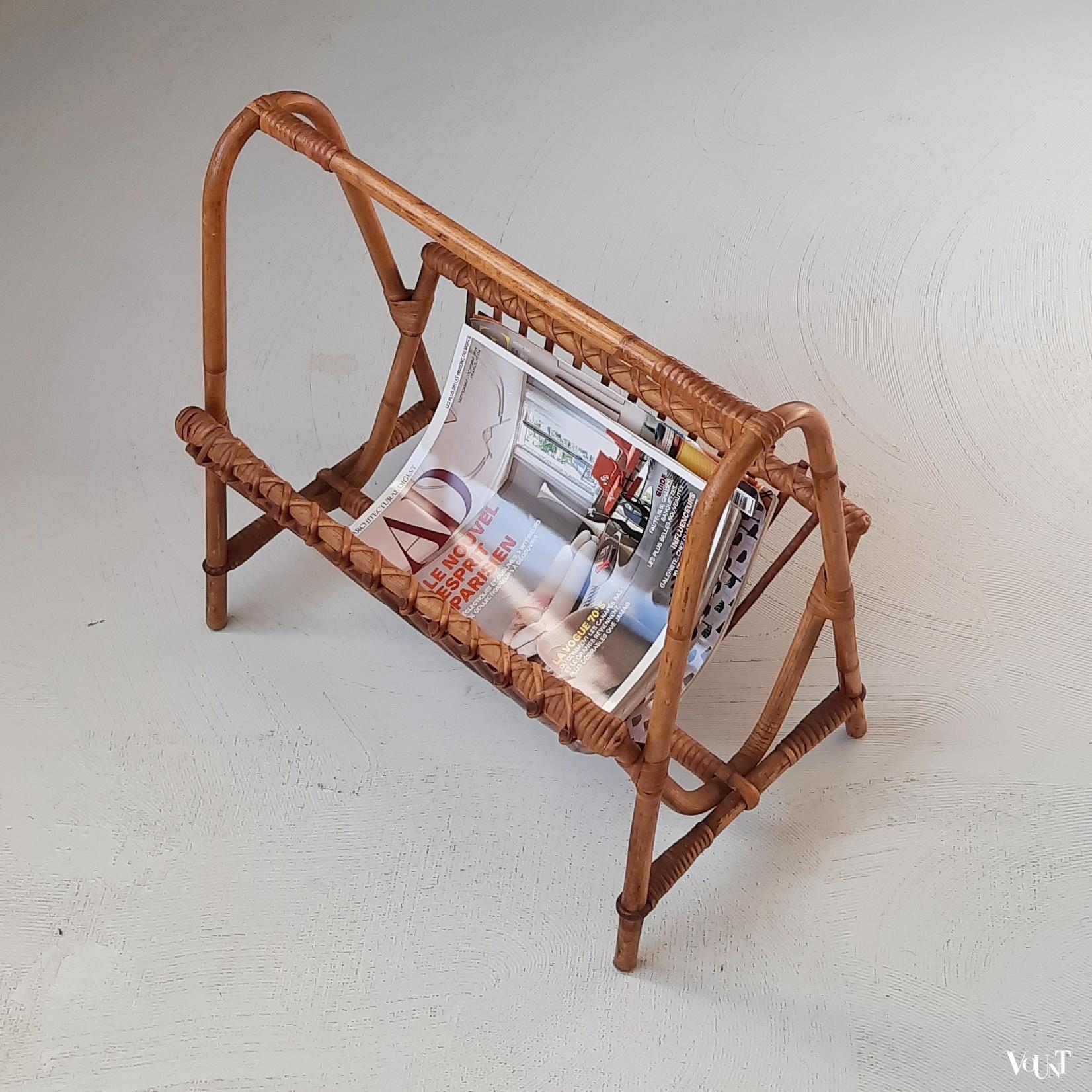 Rotan tijdschriftenrek, jaren '60