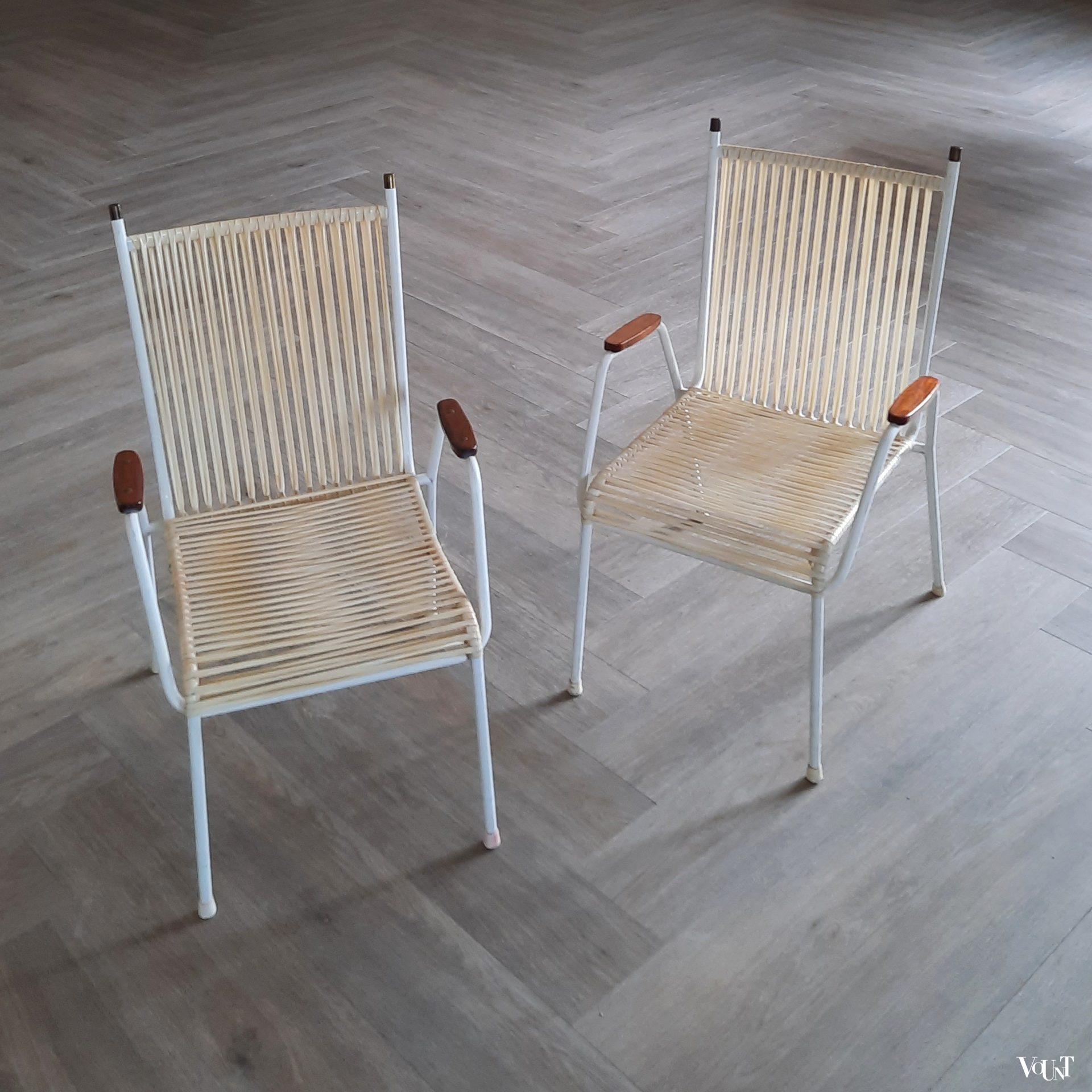 Set van 2 spaghetti stoelen, jaren '60