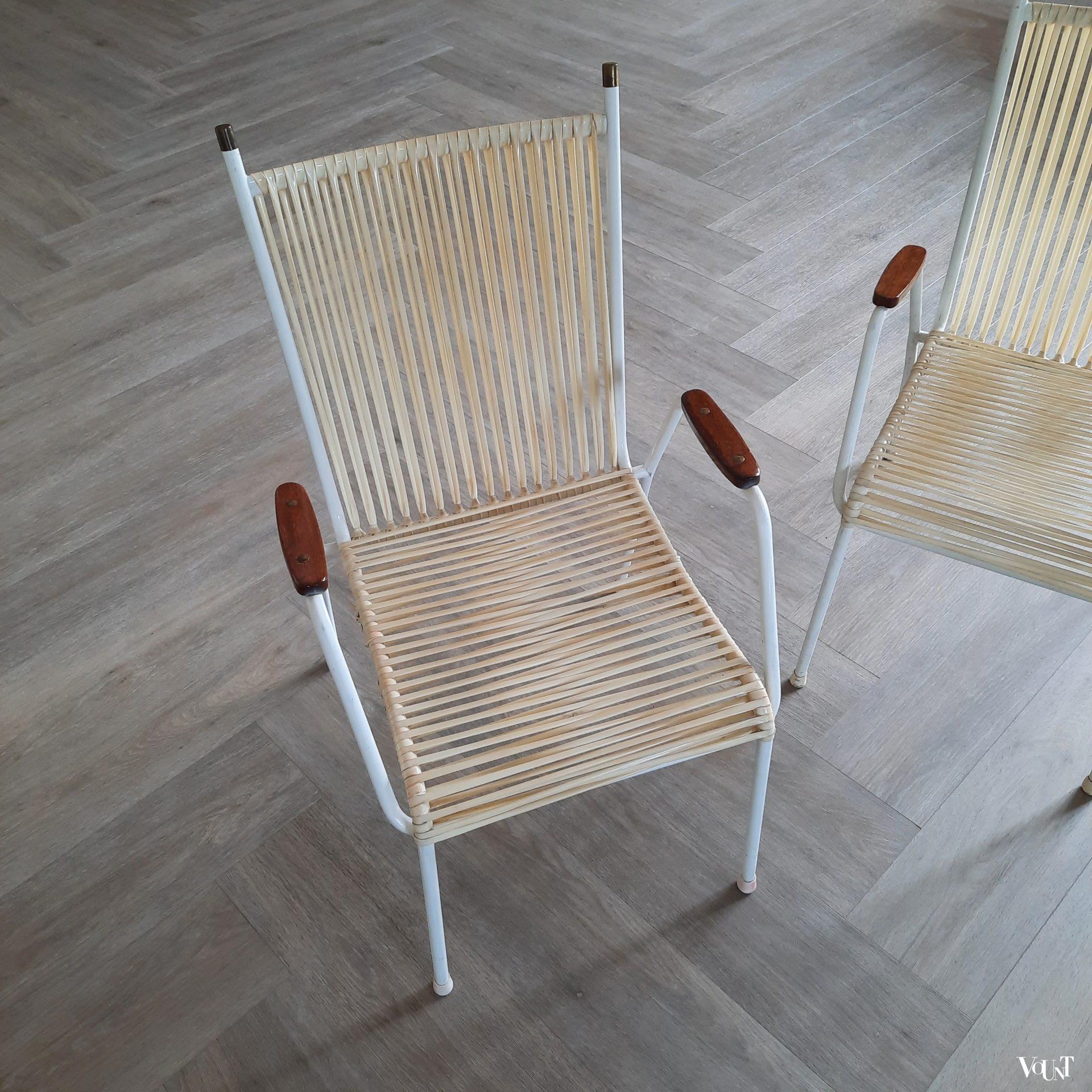 Set van 2 spaghetti stoelen, jaren '60