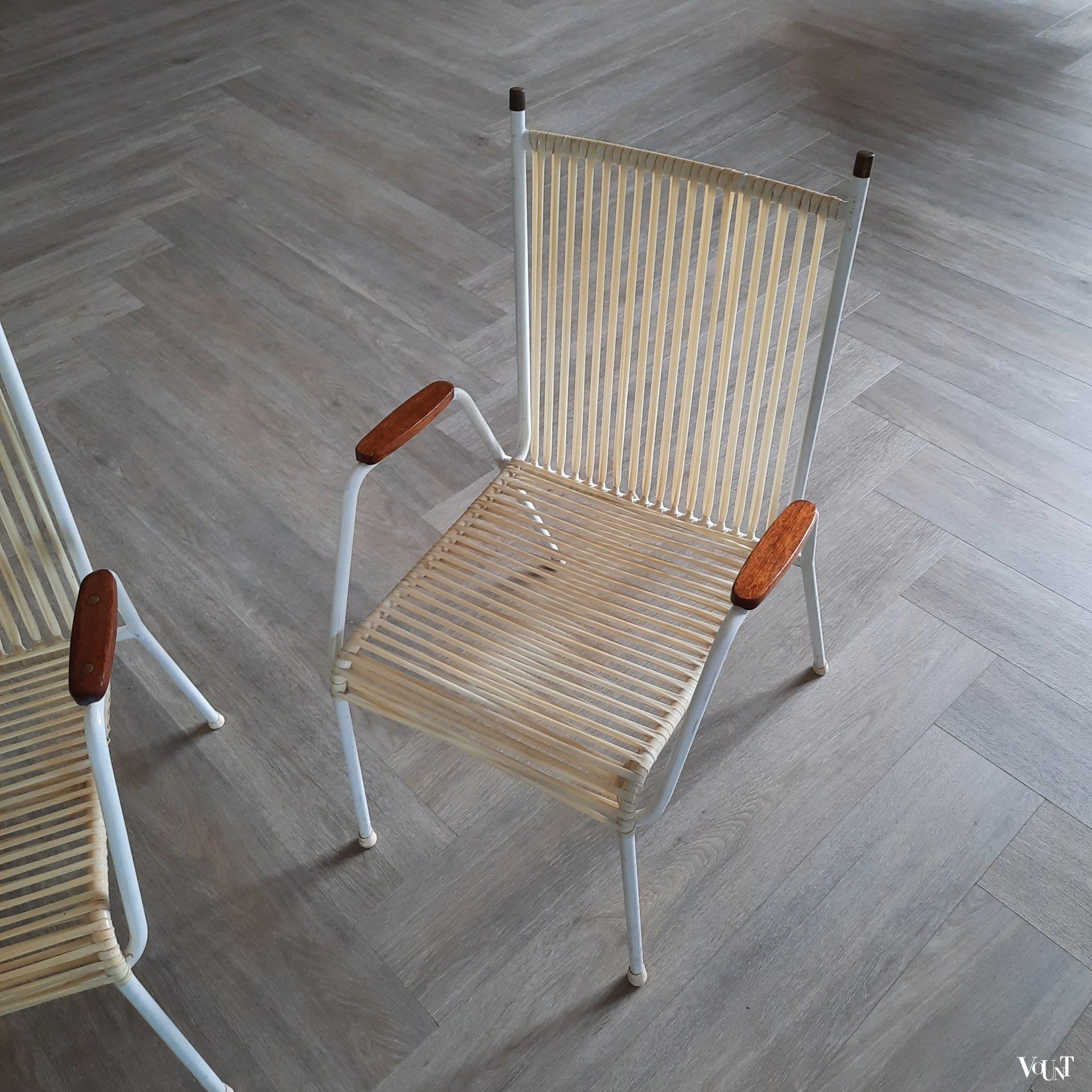 Set van 2 spaghetti stoelen, jaren '60